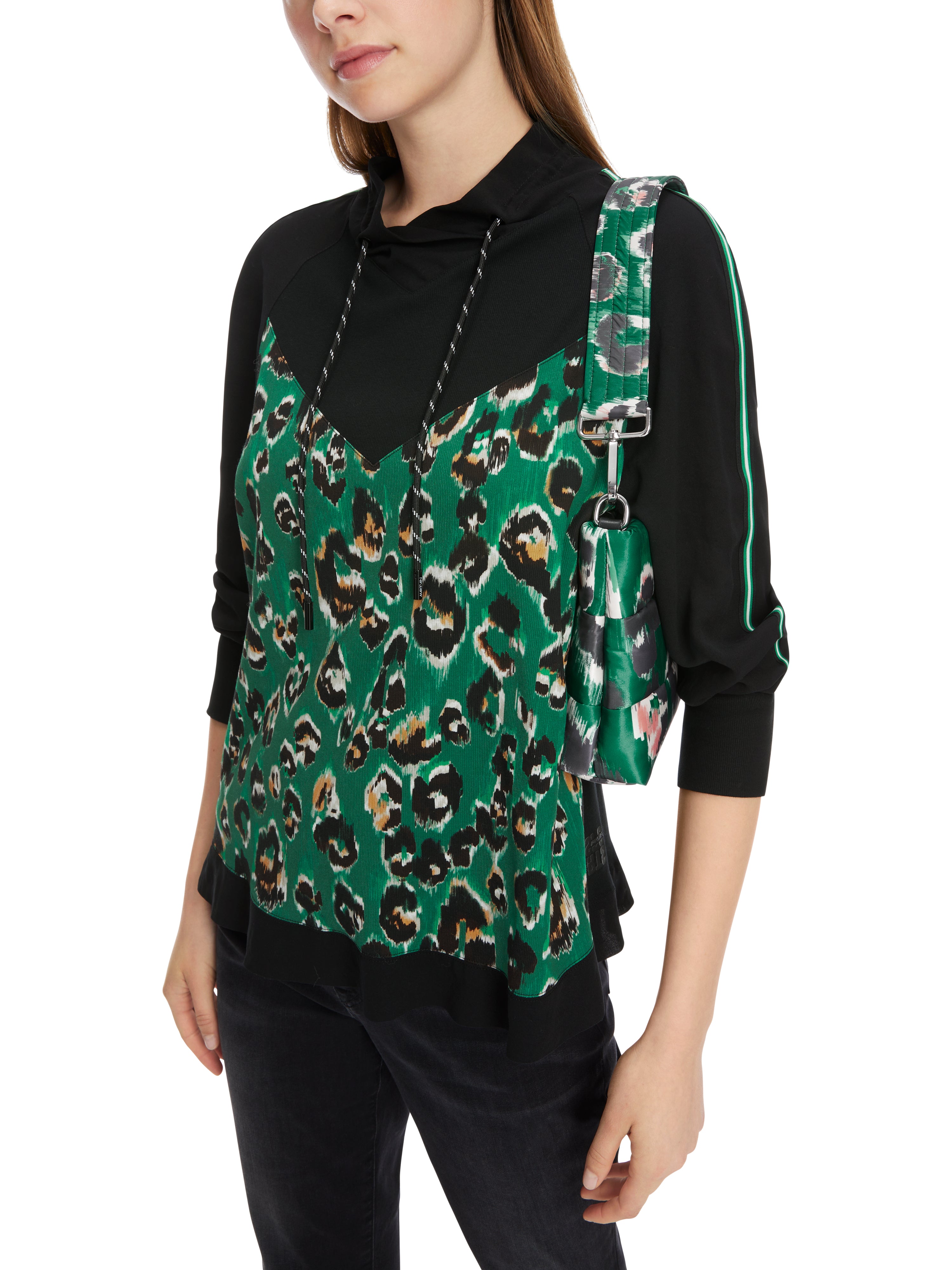 Marc Cain-Bluse mit Greo-Print-Hemden & Blusen-Black-Deal-Outlet-by-ARCHIVIST