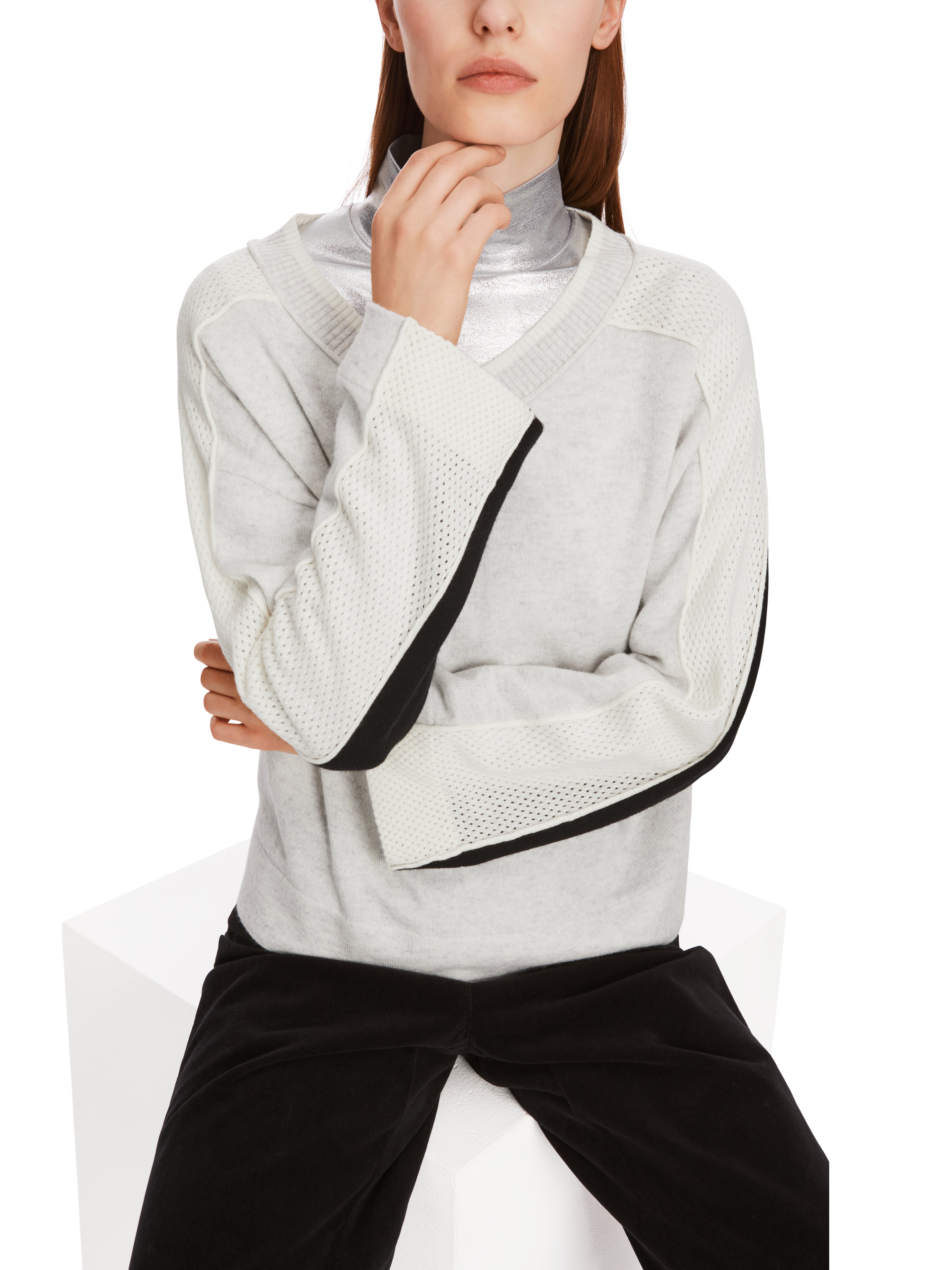 Gestrickter Sweater in Wolle/Kaschmir