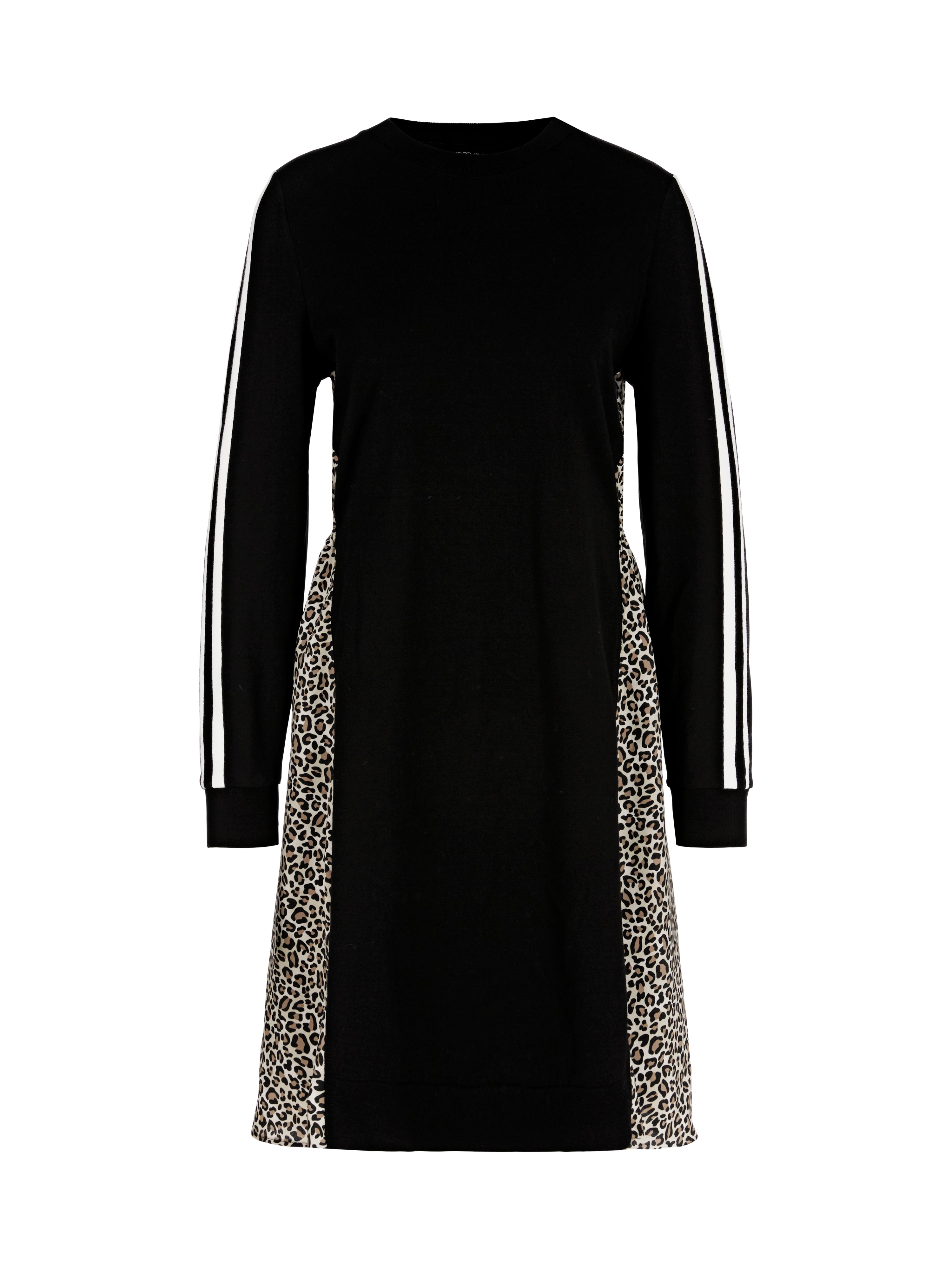 Marc Cain-Kleid in Materialmix "Rethink Together"-Kleider & Röcke-Black-Deal-Outlet-by-ARCHIVIST