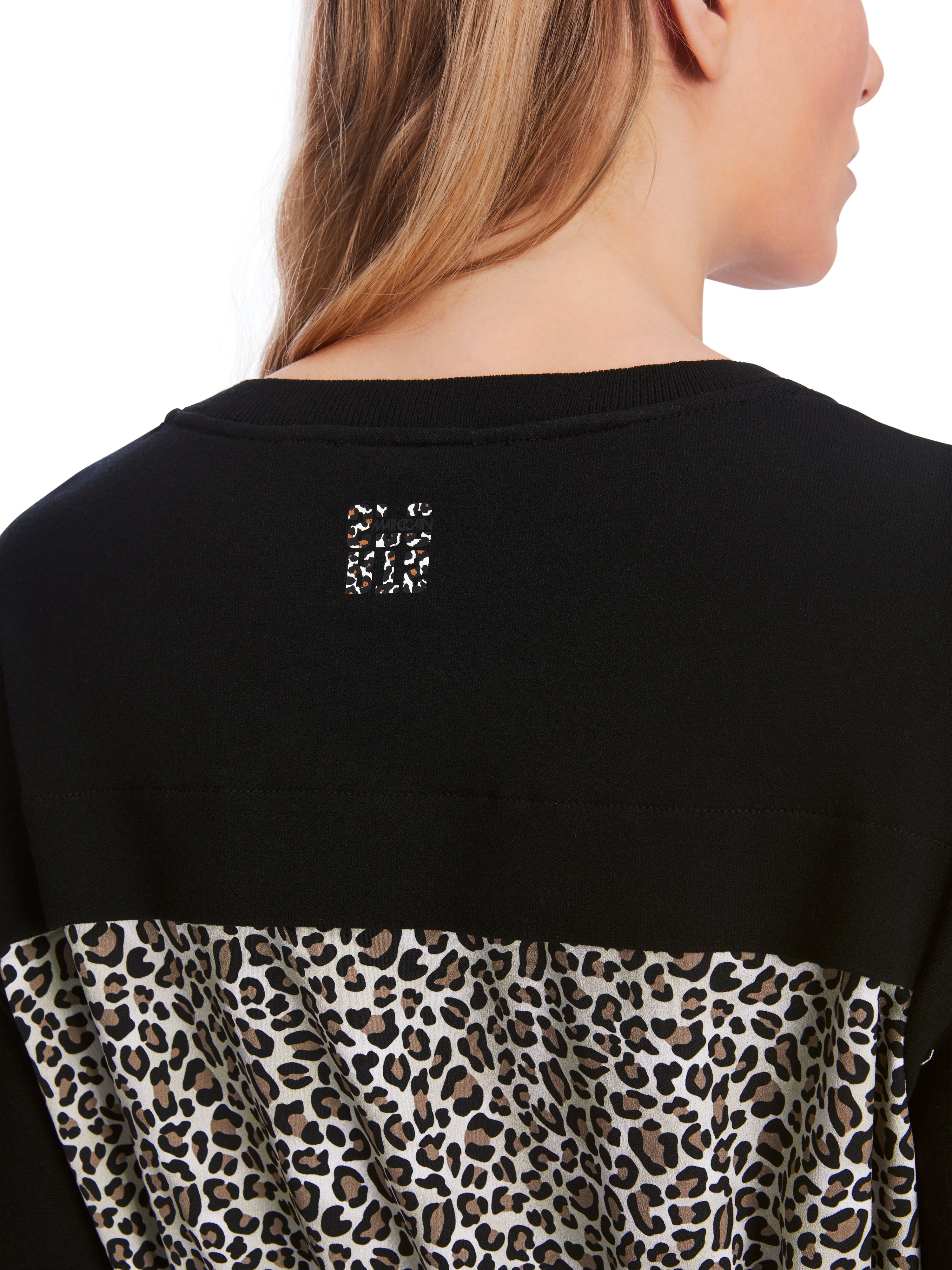 Marc Cain-Kleid in Materialmix "Rethink Together"-Kleider & Röcke-Black-Deal-Outlet-by-ARCHIVIST