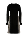 Marc Cain-Kleid in Materialmix "Rethink Together"-Kleider & Röcke-Black-Deal-Outlet-by-ARCHIVIST