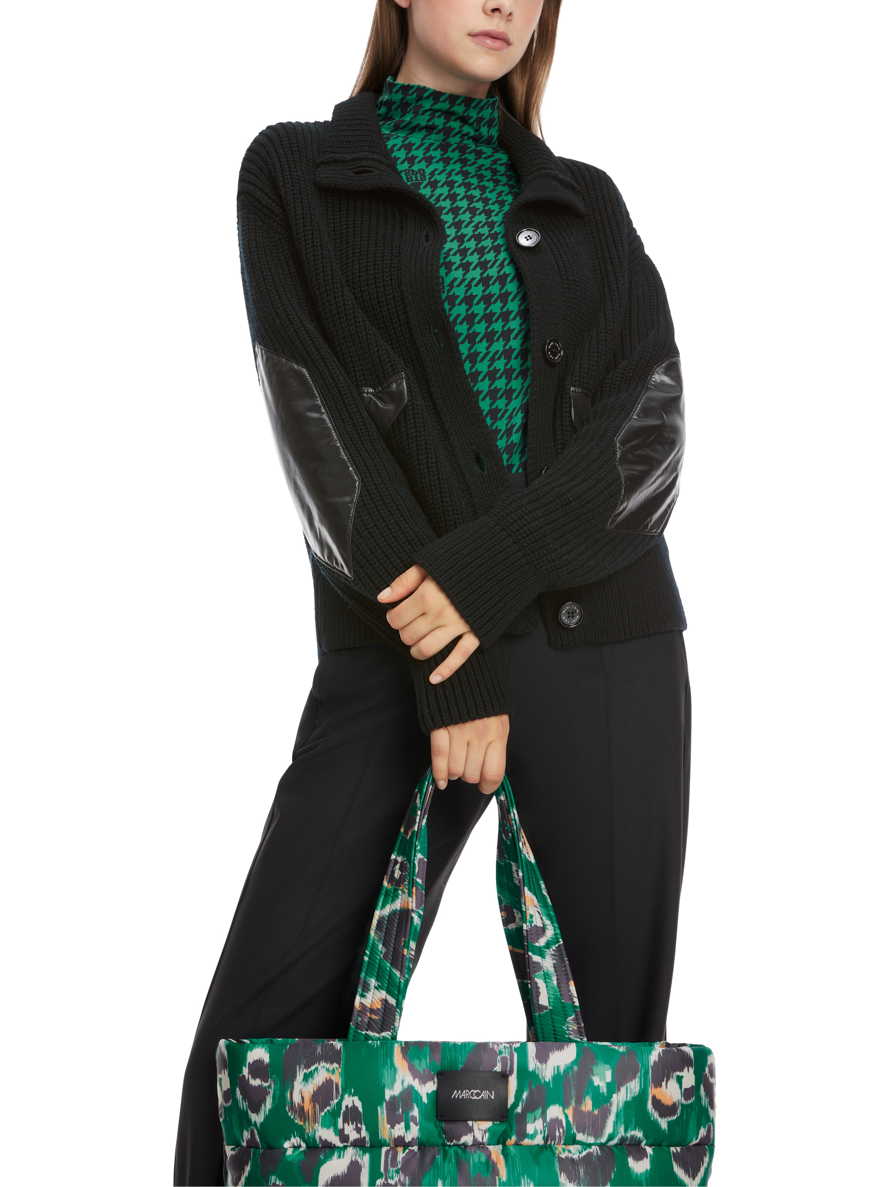 Marc Cain-Cardigan Knitted in Germany-Strick & Pullover-Black-Deal-Outlet-by-ARCHIVIST