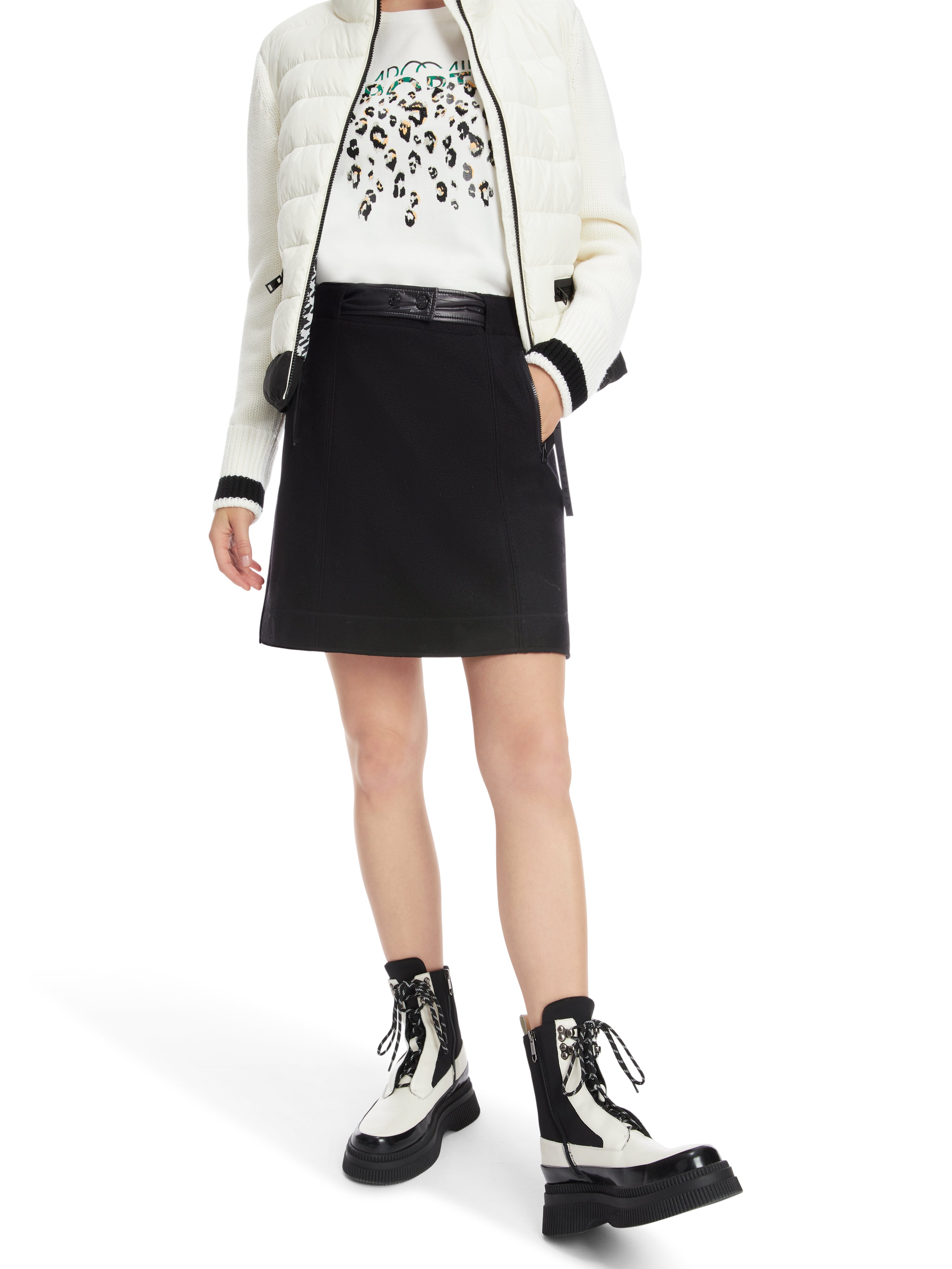 Marc Cain-Schurwoll-Rock Knitted in Germany-Kleider & Röcke-Black-Deal-Outlet-by-ARCHIVIST