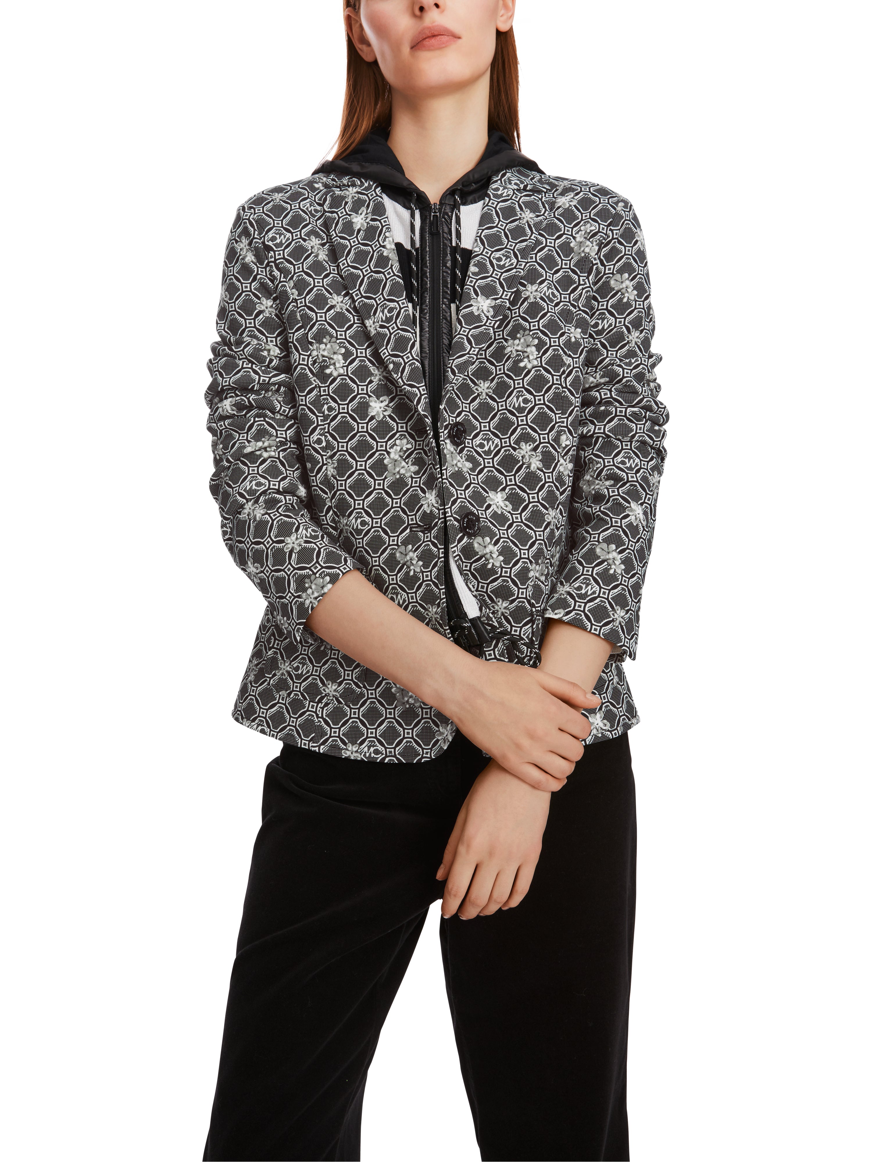 Bedruckter  Blazer in Scuba-Jersey