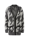 Marc Cain-Chickcheck-Cardigan Knitted in Germany-Strick & Pullover-Black-Deal-Outlet-by-ARCHIVIST