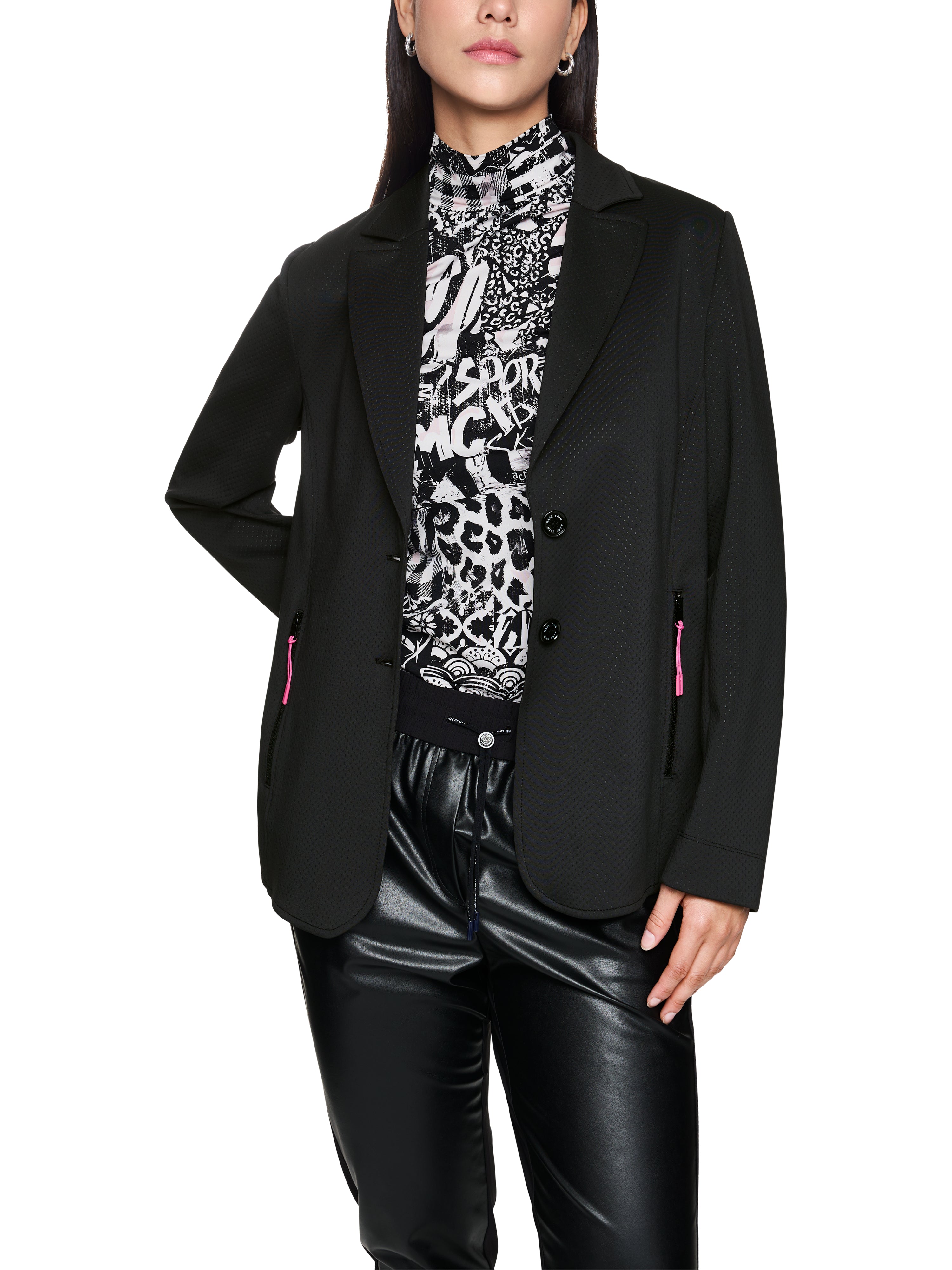 Sportlicher Blazer in Netz-Optik