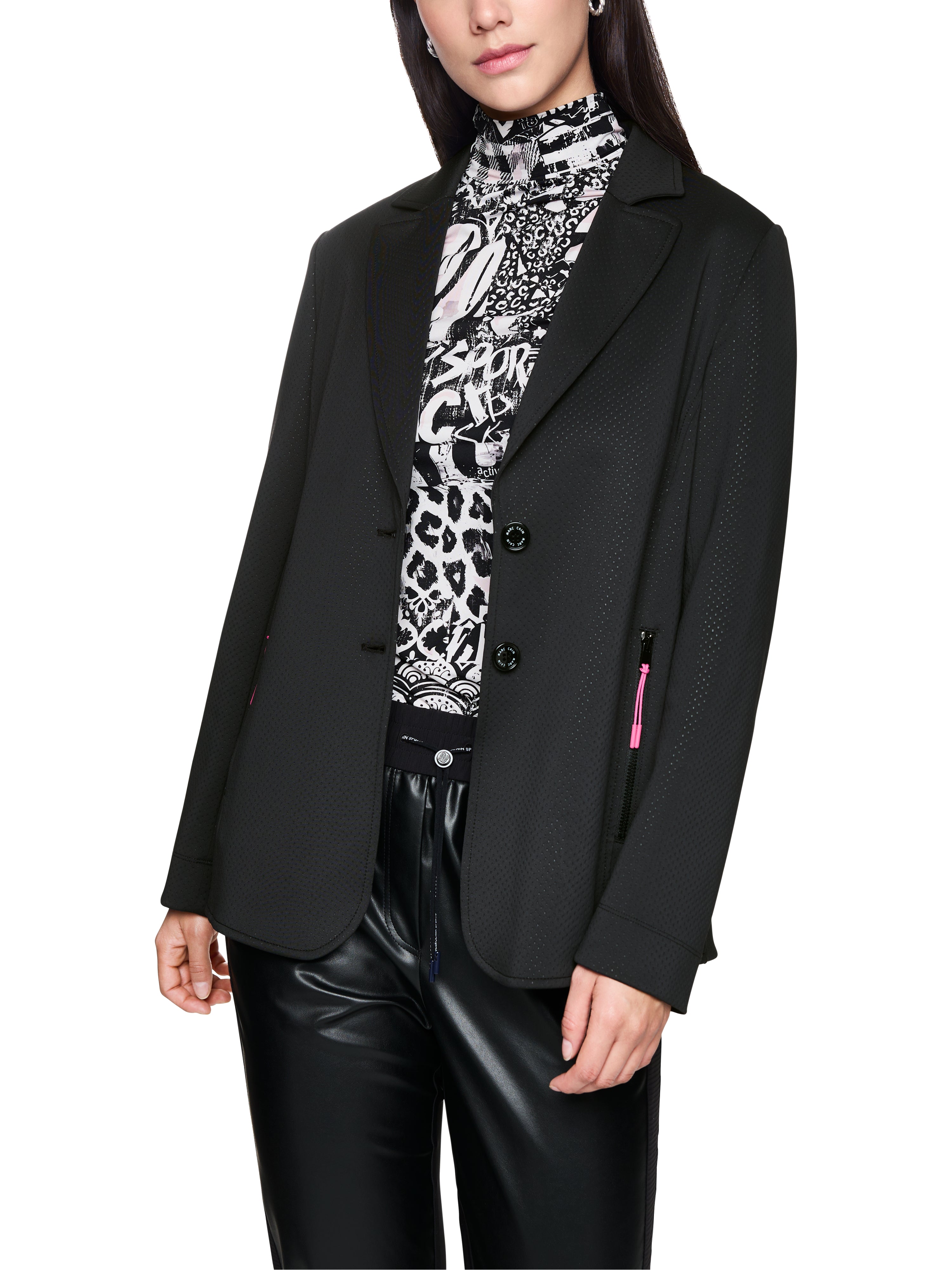 Sportlicher Blazer in Netz-Optik