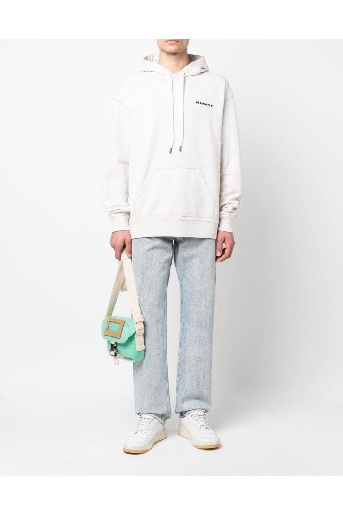 Isabel Marant-OUTLET-SALE-Marcello Logo Embroidered Hoodie-ARCHIVIST