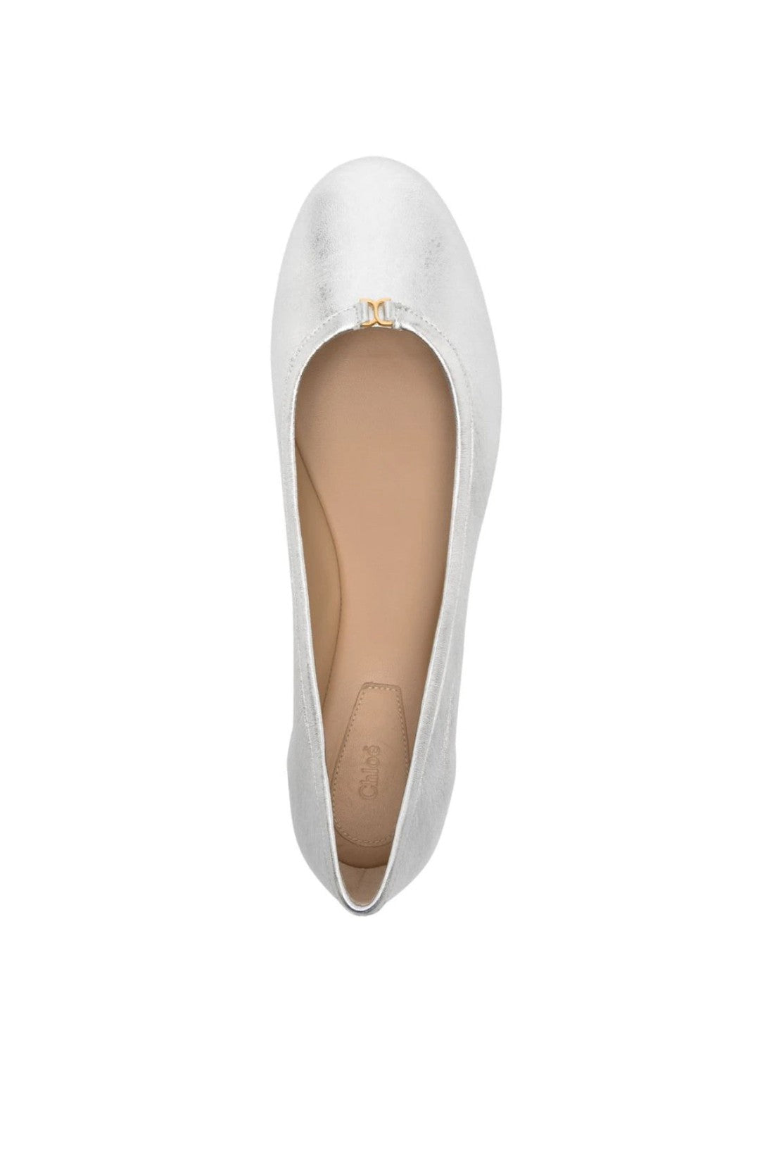 ChloÃ©-OUTLET-SALE-Marcie Metallic Leather Ballerina Flats-ARCHIVIST