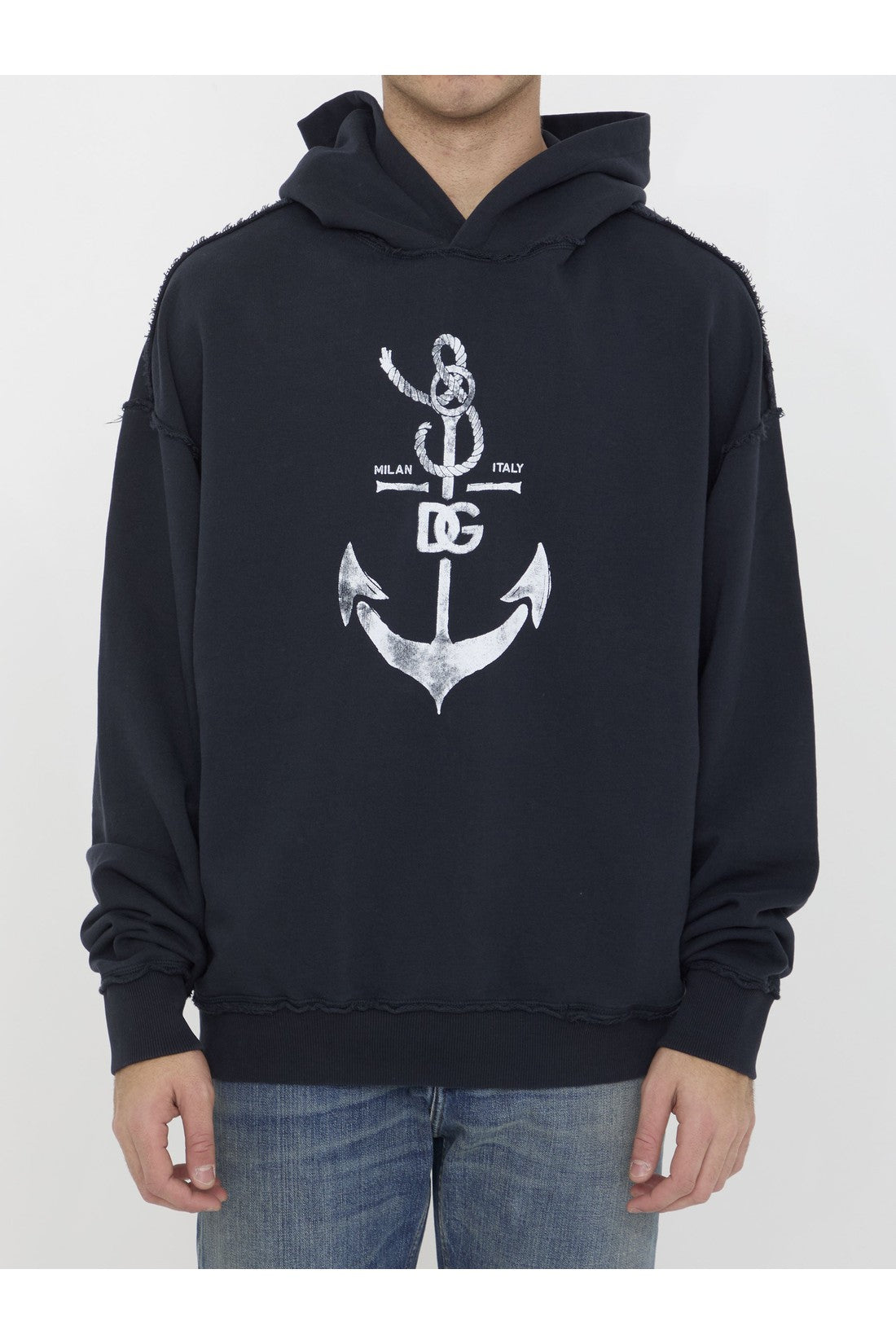 DOLCE&GABBANA-OUTLET-SALE-Marina print hoodie-ARCHIVIST