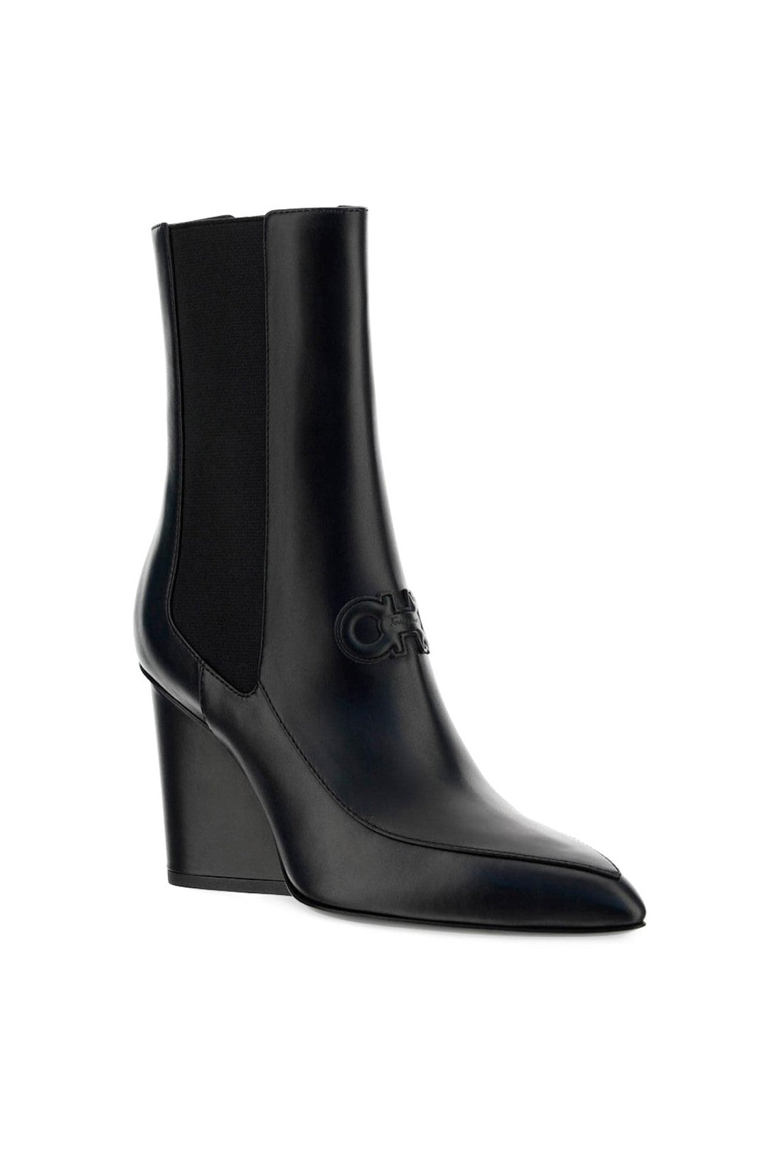 Ferragamo-OUTLET-SALE-Marineo Gancini Logo Ankle Boots-ARCHIVIST