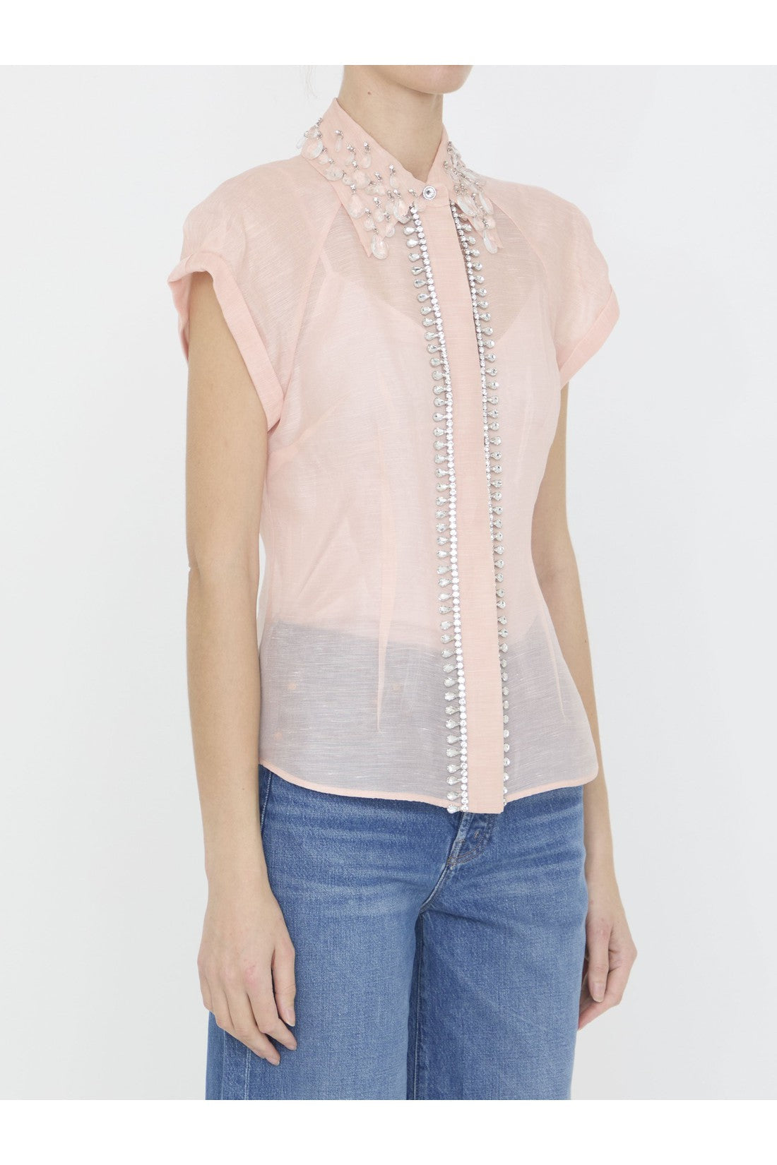 ZIMMERMANN-OUTLET-SALE-Matchmaker Diamante blouse-ARCHIVIST