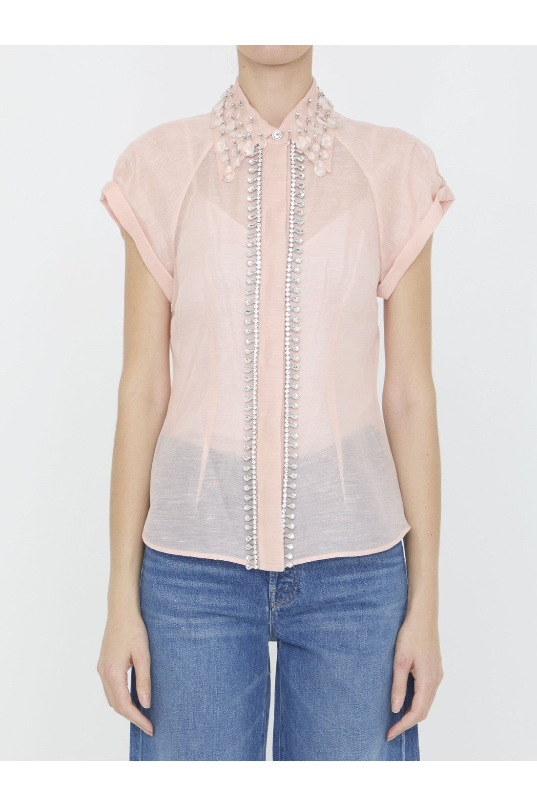 ZIMMERMANN-OUTLET-SALE-Matchmaker Diamante blouse-ARCHIVIST