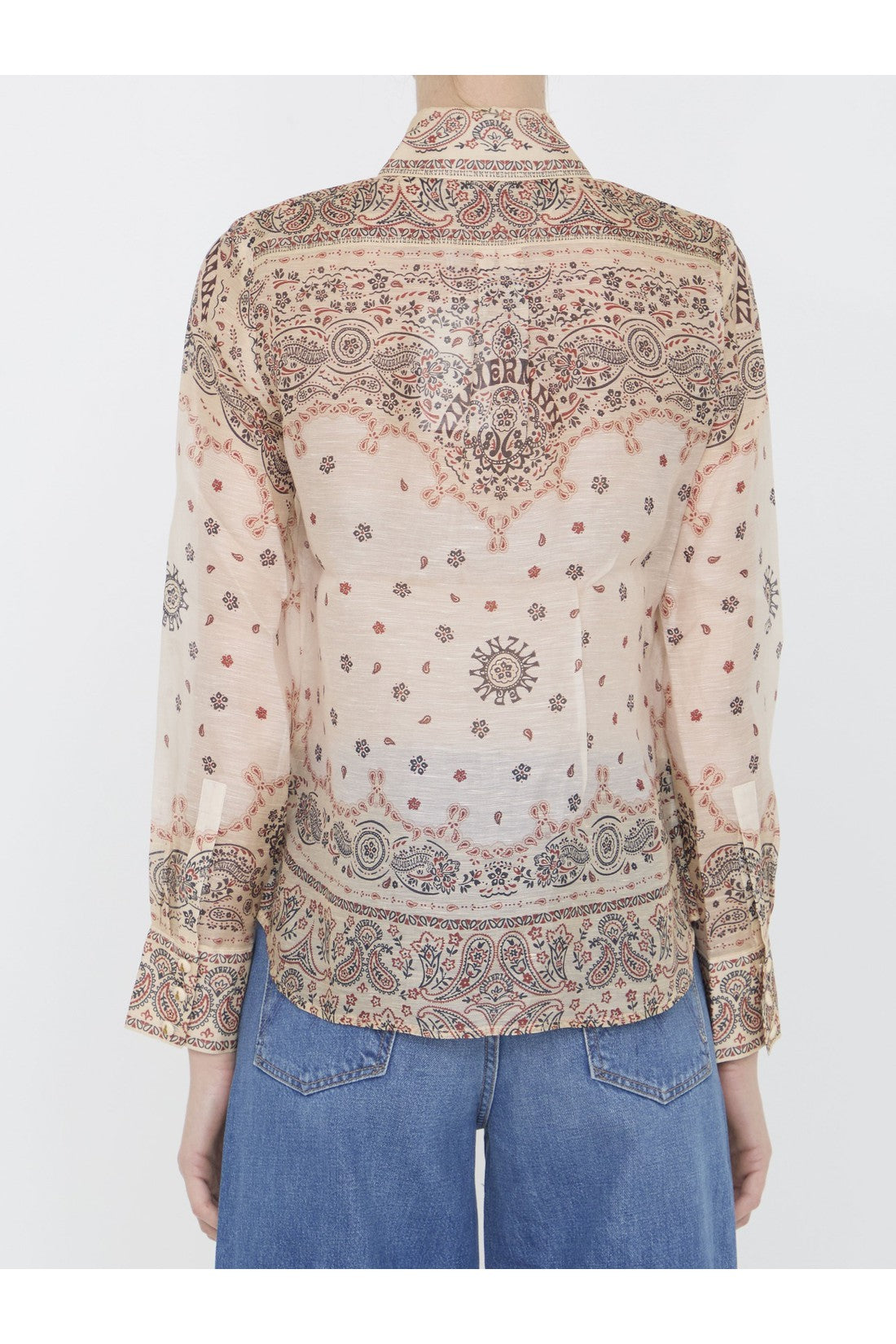 ZIMMERMANN-OUTLET-SALE-Matchmaker Tie Neck blouse-ARCHIVIST