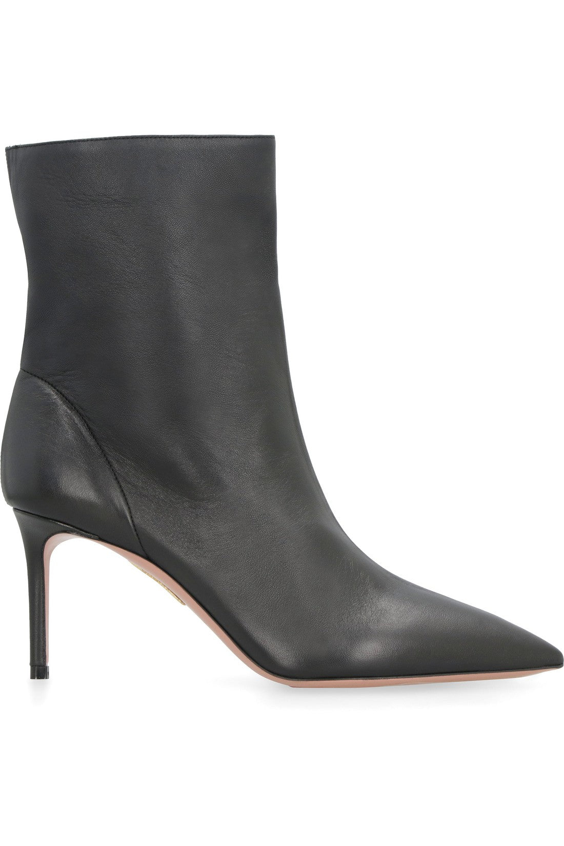 Aquazzura-OUTLET-SALE-Matignon leather pointy-toe ankle boots-ARCHIVIST