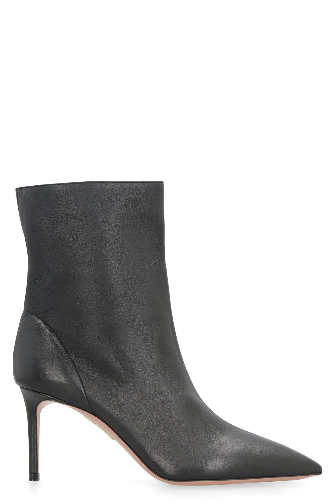 Aquazzura-OUTLET-SALE-Matignon leather pointy-toe ankle boots-ARCHIVIST