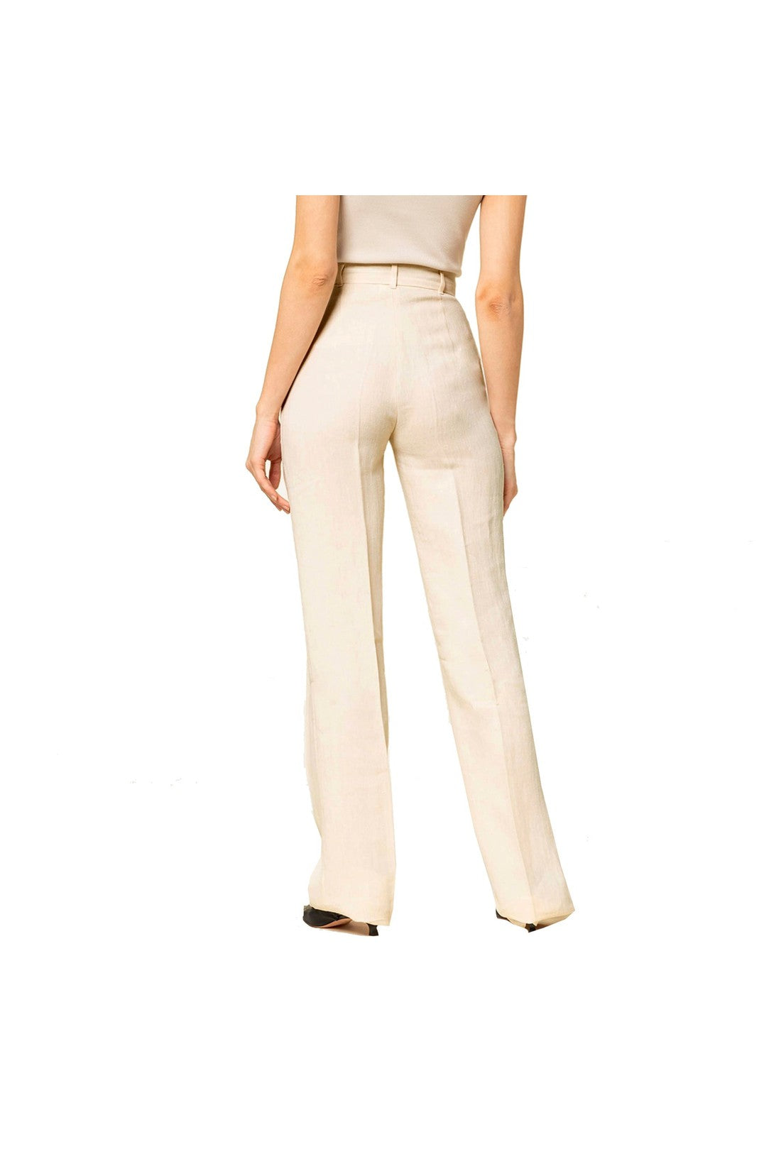 MAX MARA STUDIO-OUTLET-SALE-Max Mara Studio Alcano Linen Pants-ARCHIVIST