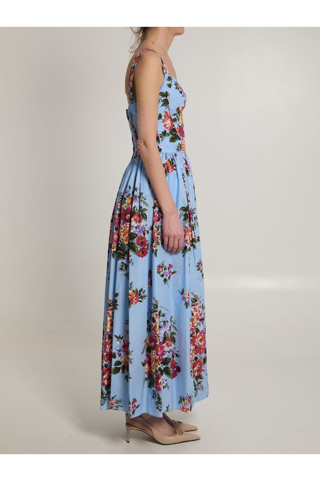 Dolce & Gabbana-OUTLET-SALE-Maxi dress with floral print-ARCHIVIST