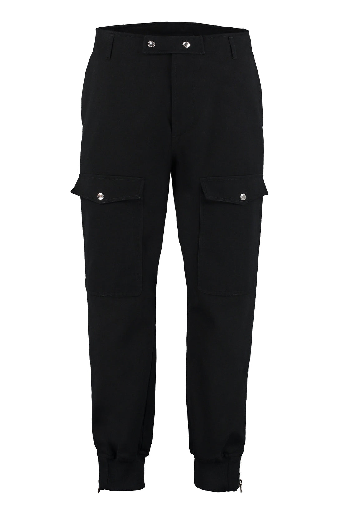 Alexander McQueen-OUTLET-SALE-Maxi pockets cotton trousers-ARCHIVIST