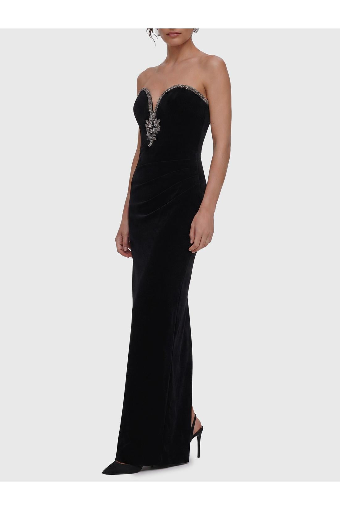 Self Portrait-OUTLET-SALE-Maxi velvet dress-ARCHIVIST