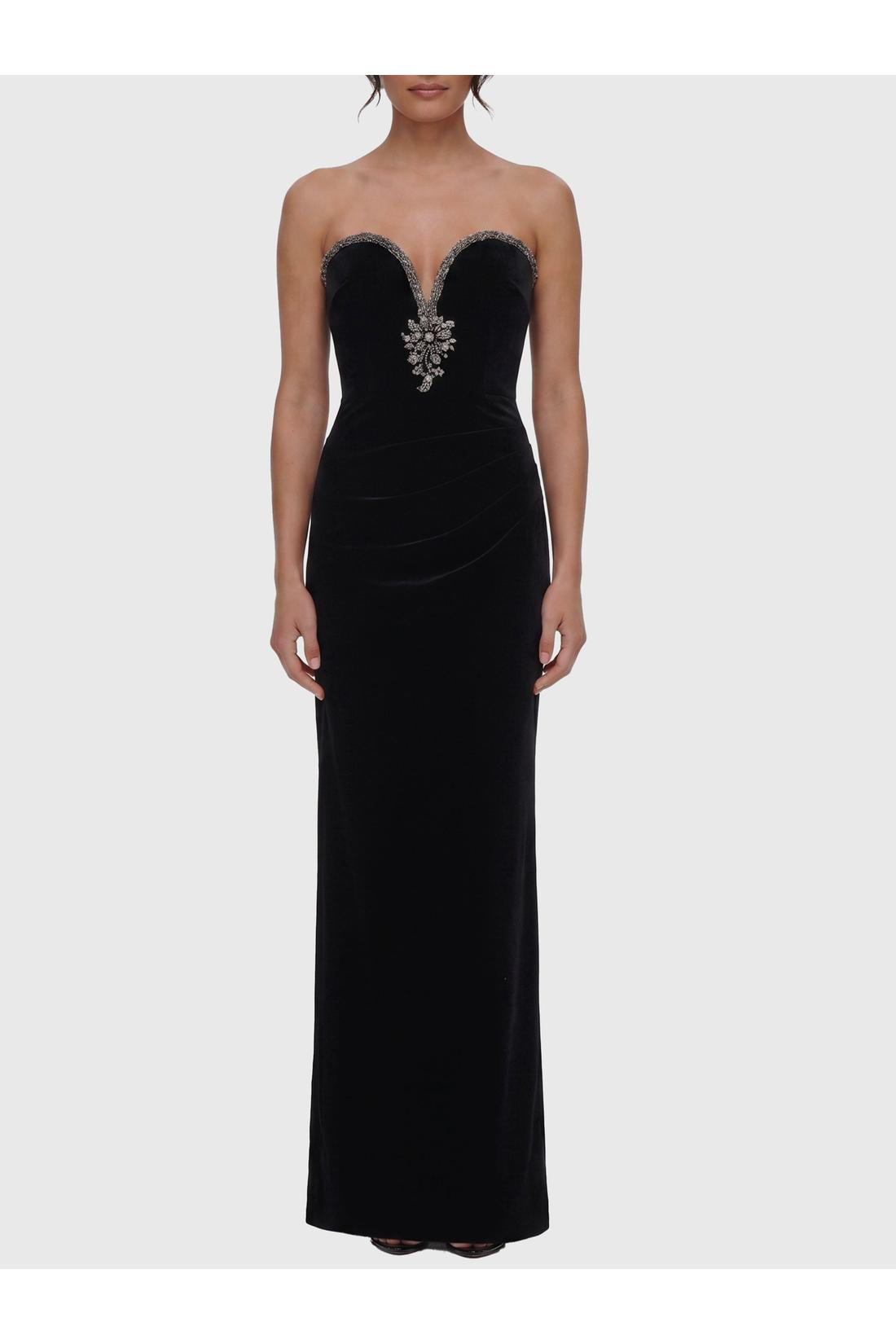Self Portrait-OUTLET-SALE-Maxi velvet dress-ARCHIVIST