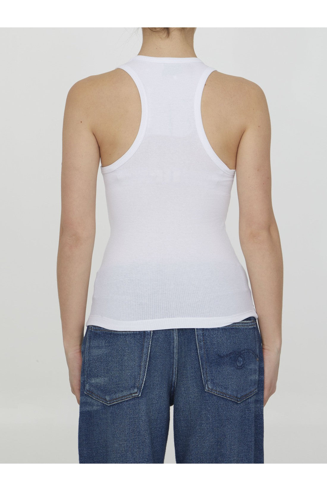 PATOU-OUTLET-SALE-Medallion-embellished cotton tank top-ARCHIVIST