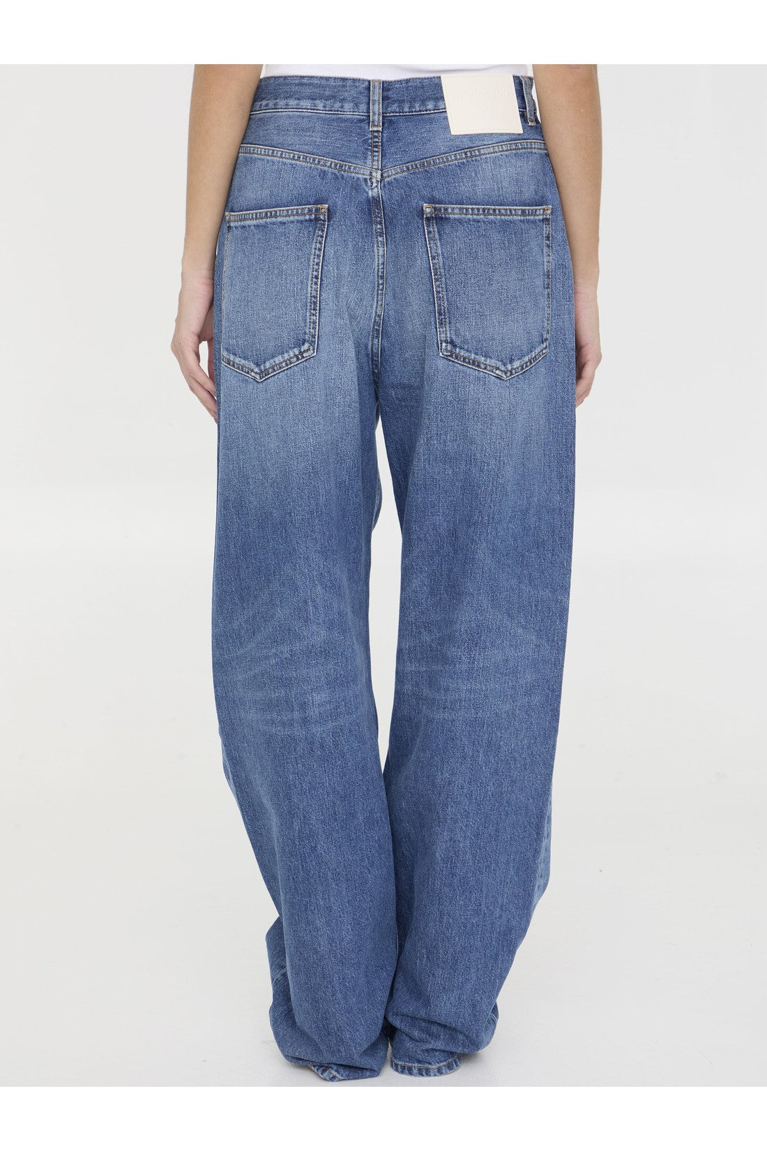 VALENTINO GARAVANI-OUTLET-SALE-Medium Blue Denim jeans-ARCHIVIST