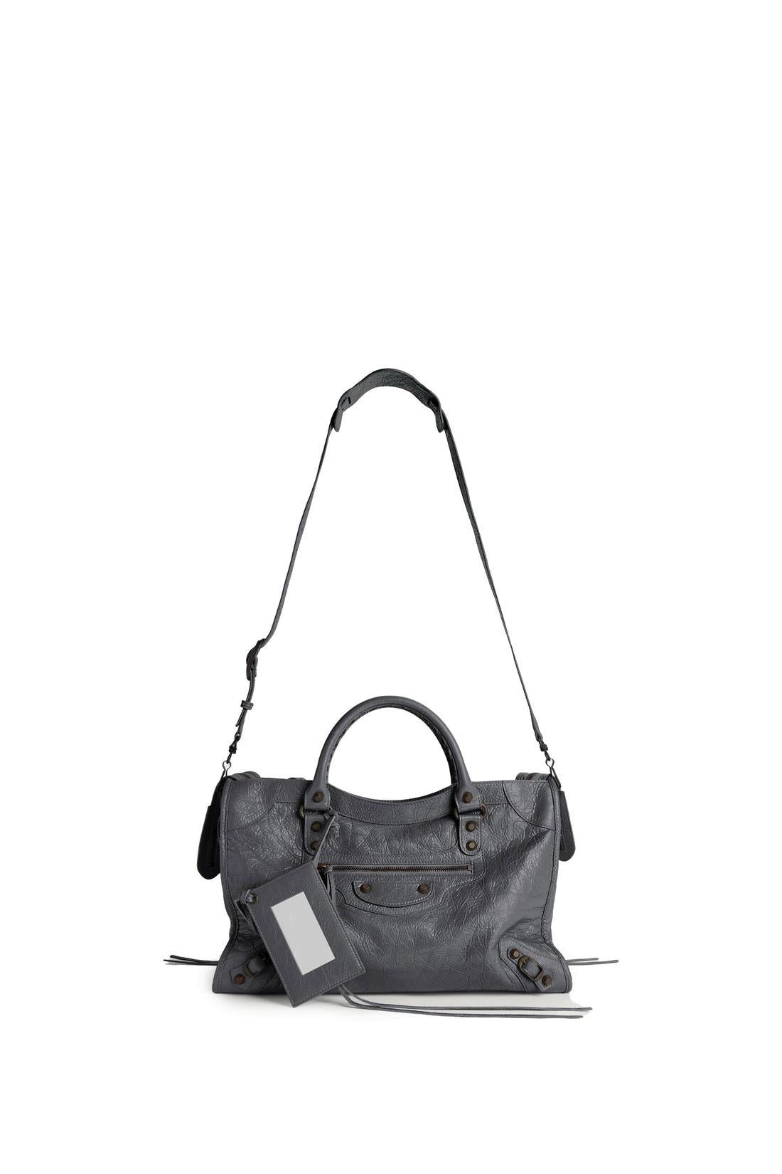 Balenciaga-OUTLET-SALE-Medium Le City bag in volcanic stone-ARCHIVIST