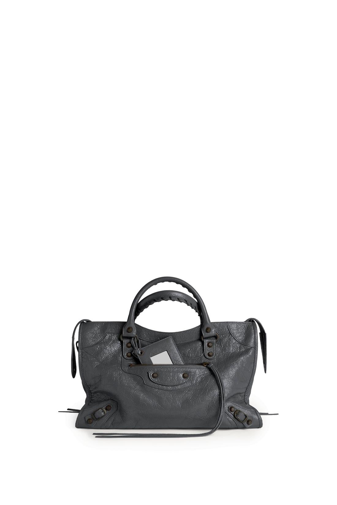 Balenciaga-OUTLET-SALE-Medium Le City bag in volcanic stone-ARCHIVIST