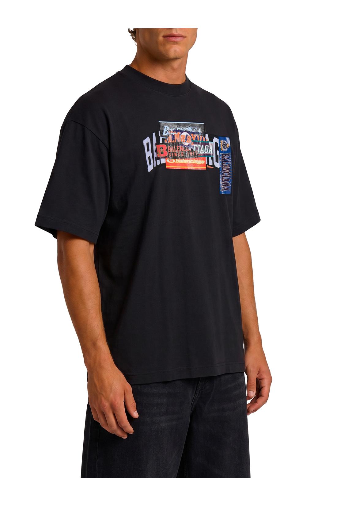 Balenciaga-OUTLET-SALE-Medium fit Bumper Stickers T-shirt-ARCHIVIST