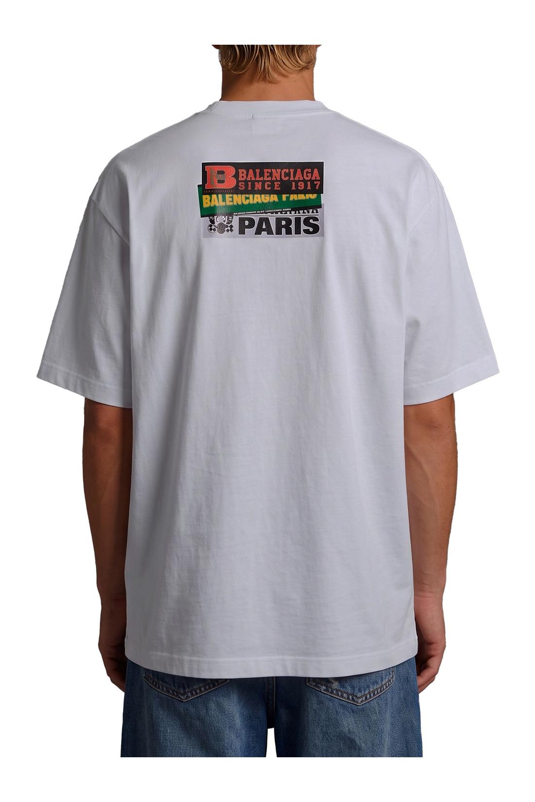 Balenciaga-OUTLET-SALE-Medium fit Bumper Stickers T-shirt-ARCHIVIST