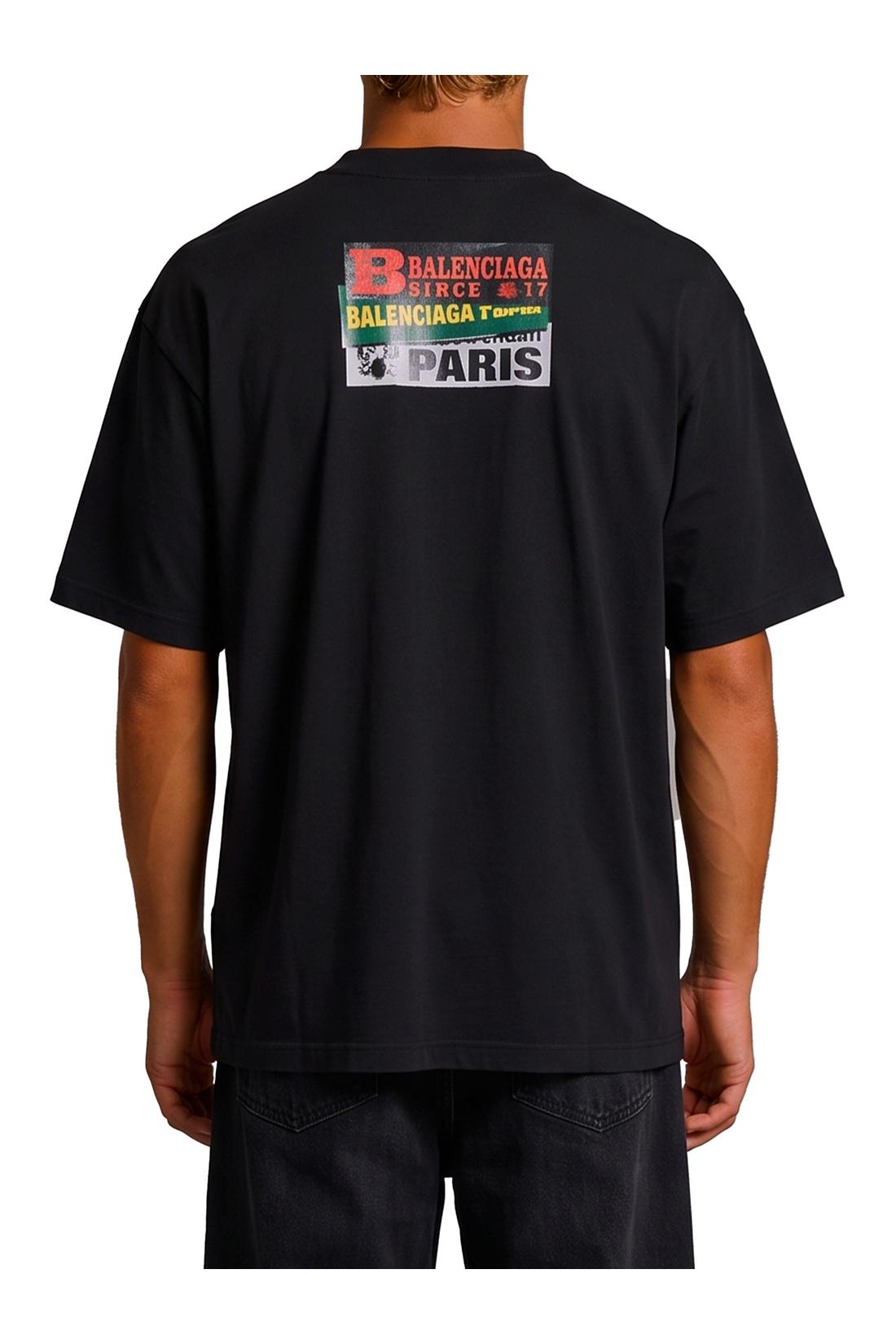 Balenciaga-OUTLET-SALE-Medium fit Bumper Stickers T-shirt-ARCHIVIST
