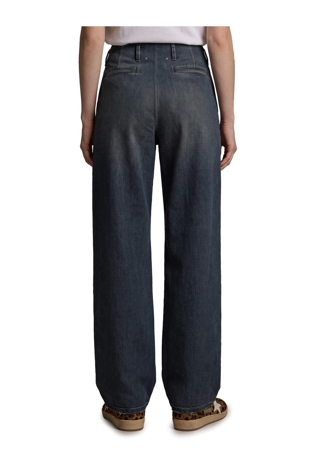Golden Goose-OUTLET-SALE-Medium wash cotton pants-ARCHIVIST