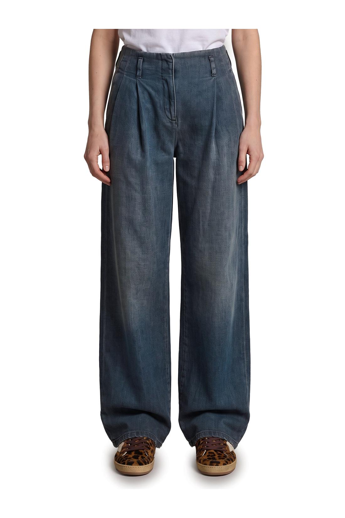 Golden Goose-OUTLET-SALE-Medium wash cotton pants-ARCHIVIST