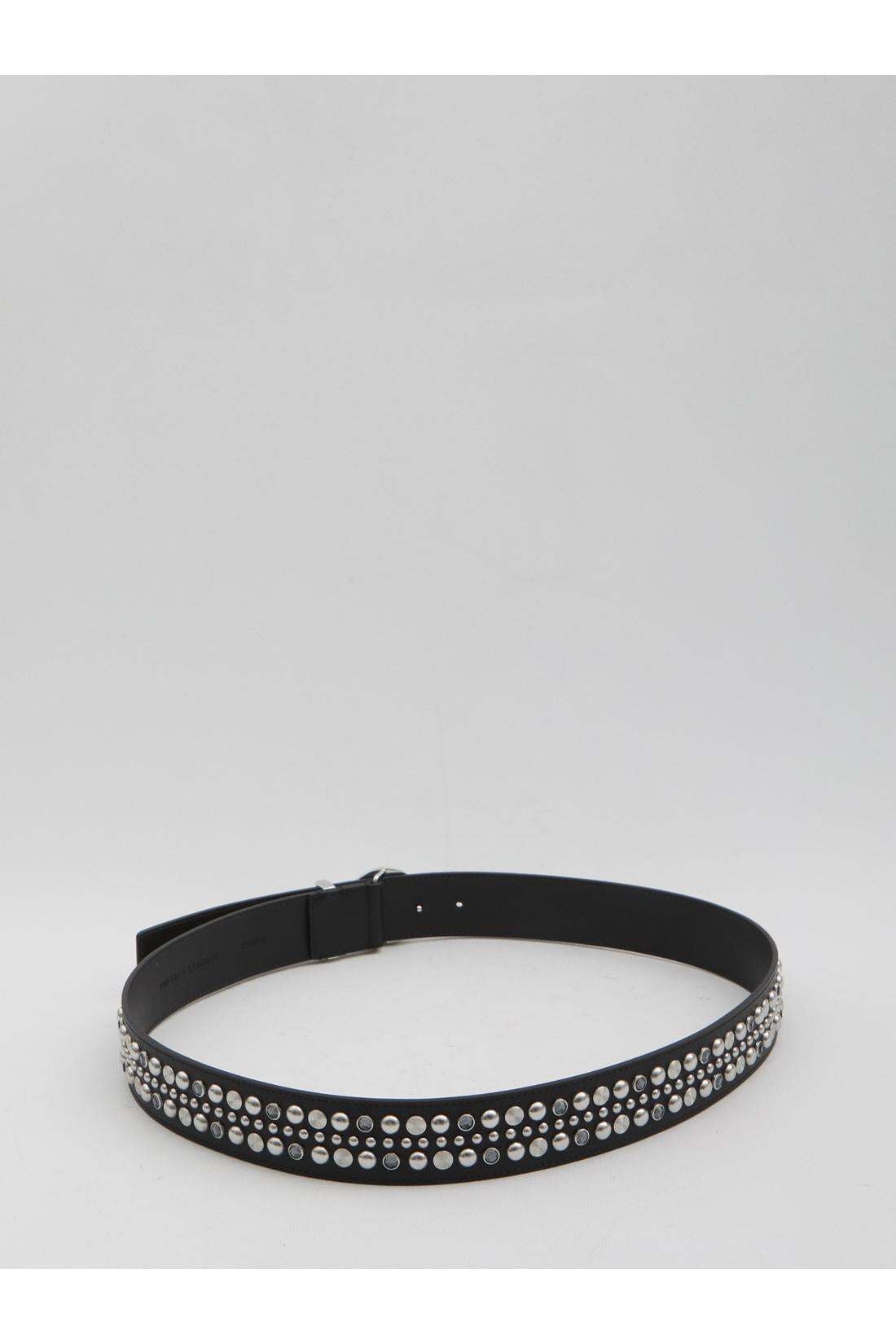 Versace-OUTLET-SALE-Medusa belt with studs-ARCHIVIST