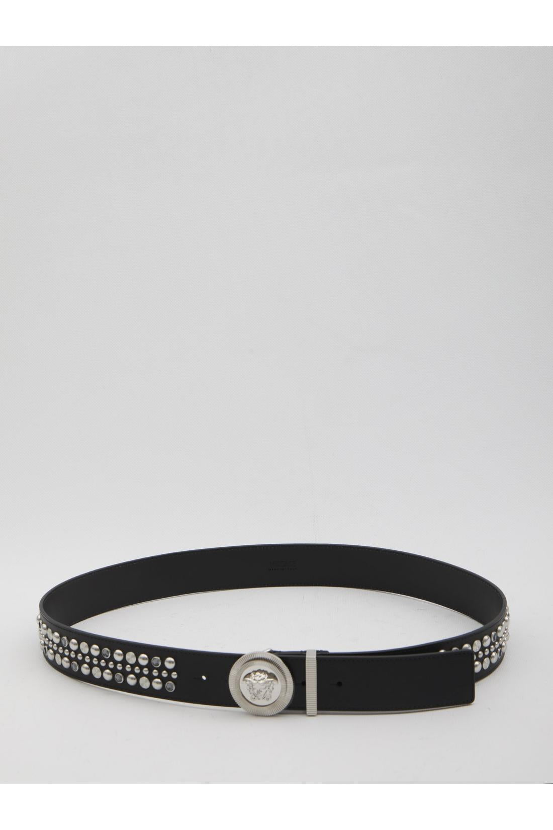 Versace-OUTLET-SALE-Medusa belt with studs-ARCHIVIST
