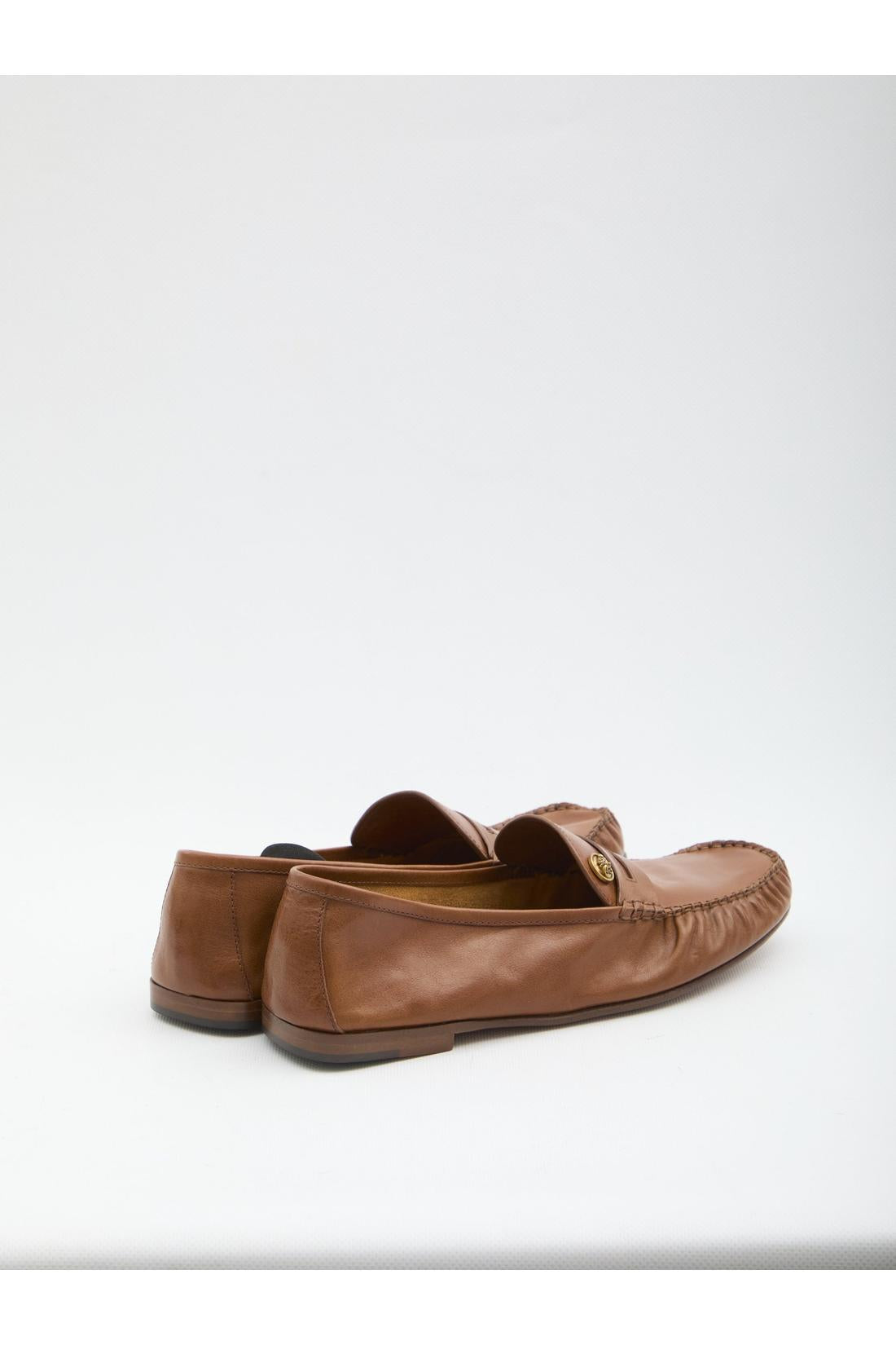 Medusa leather loafers-Flache Schuhe-Versace-ARCHIVIST