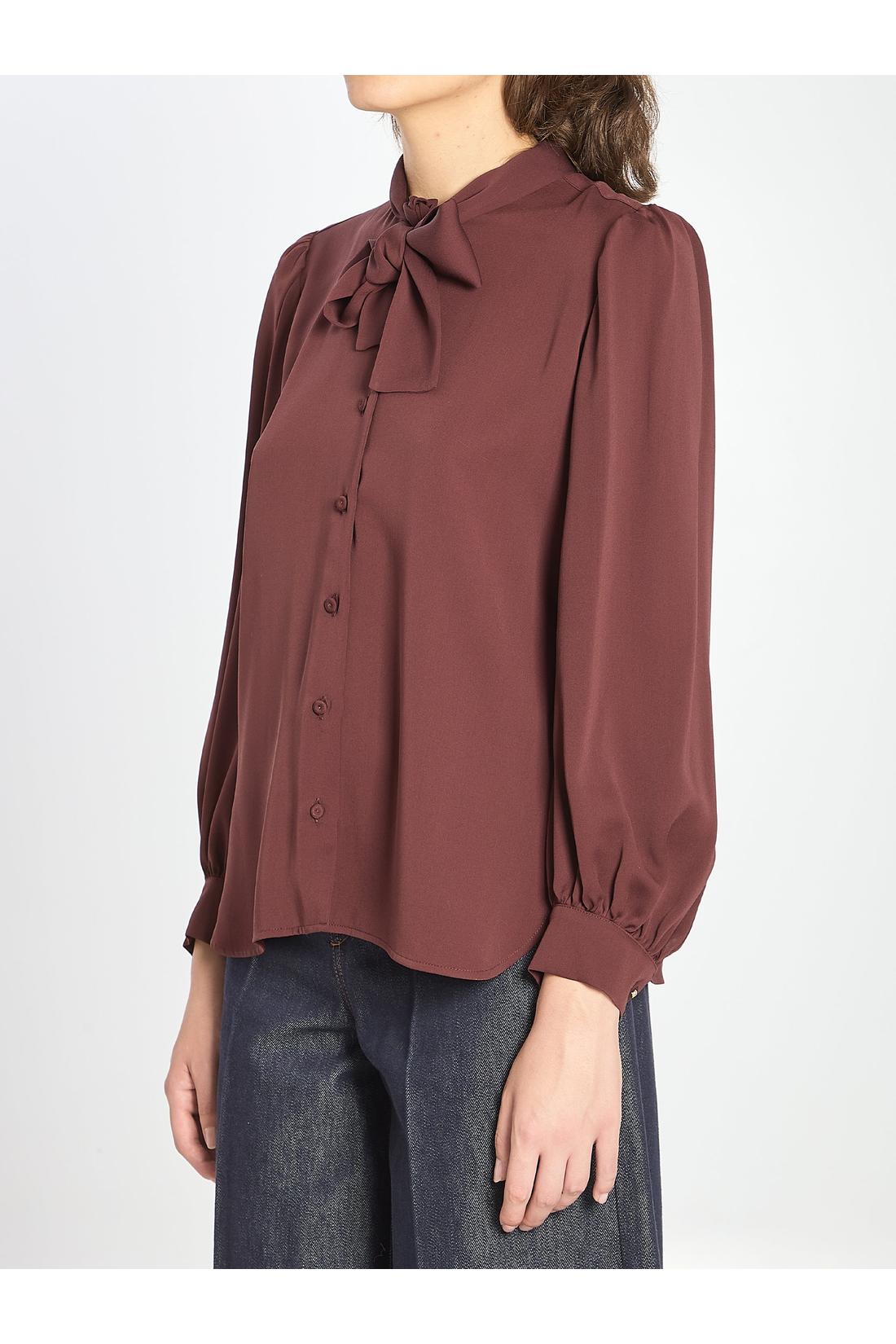 Max Mara-OUTLET-SALE-Melania silk shirt-ARCHIVIST