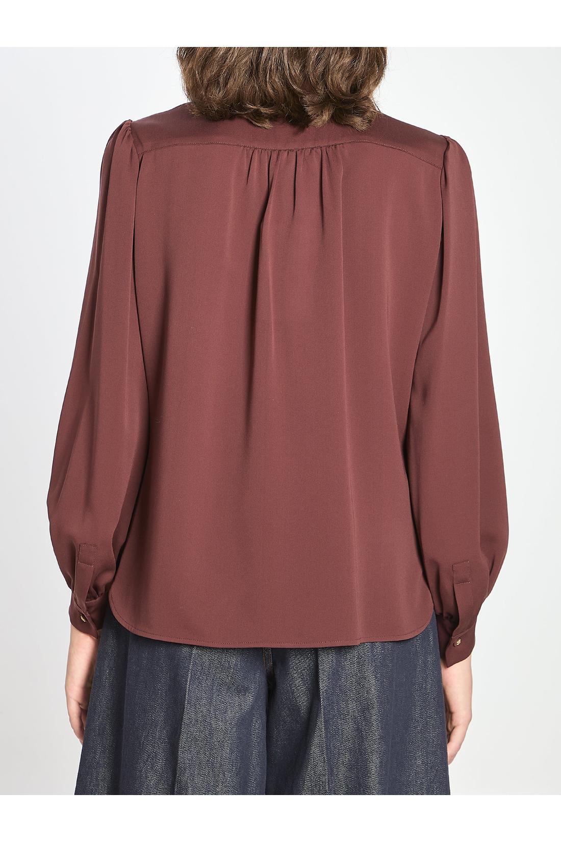 Max Mara-OUTLET-SALE-Melania silk shirt-ARCHIVIST