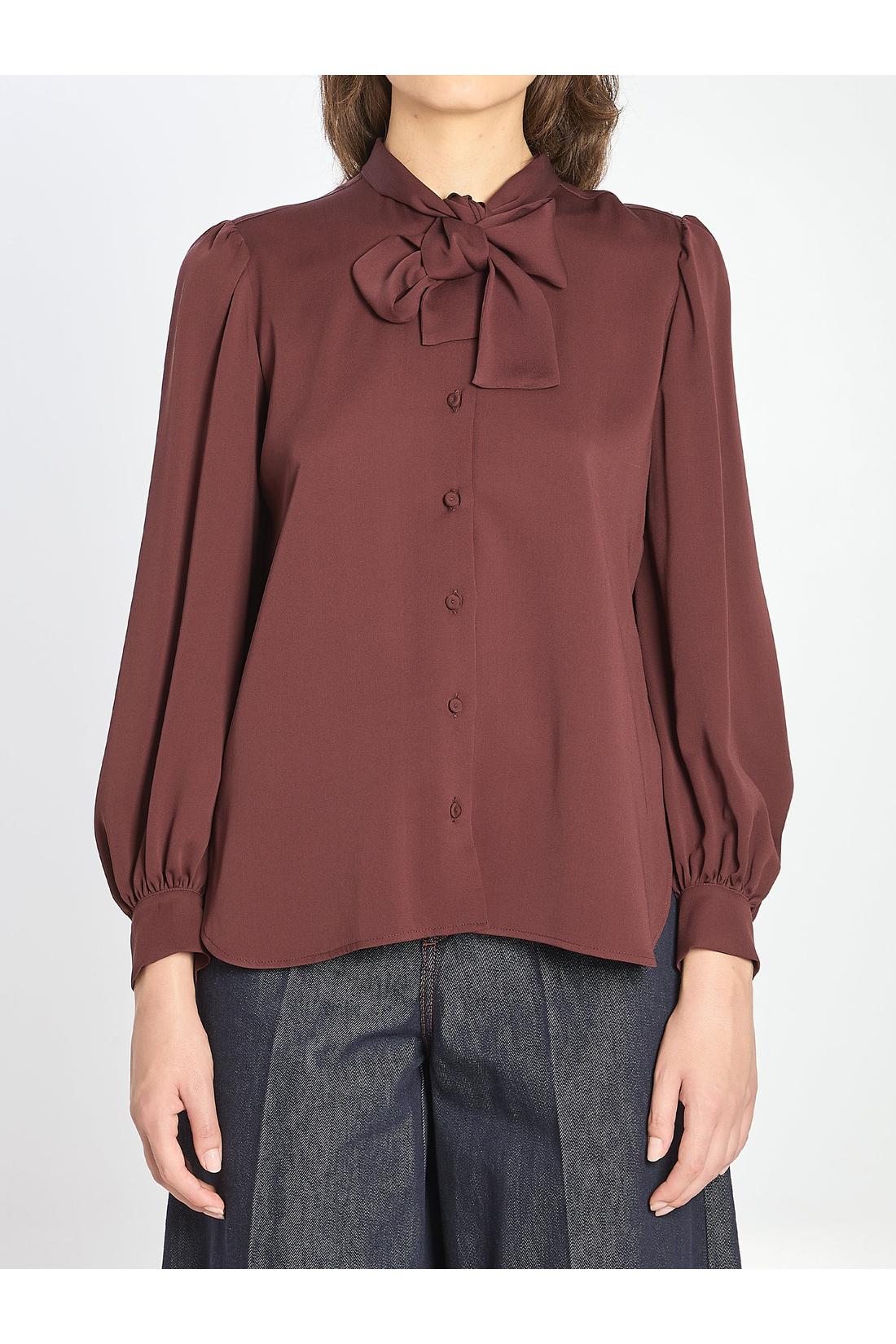 Max Mara-OUTLET-SALE-Melania silk shirt-ARCHIVIST