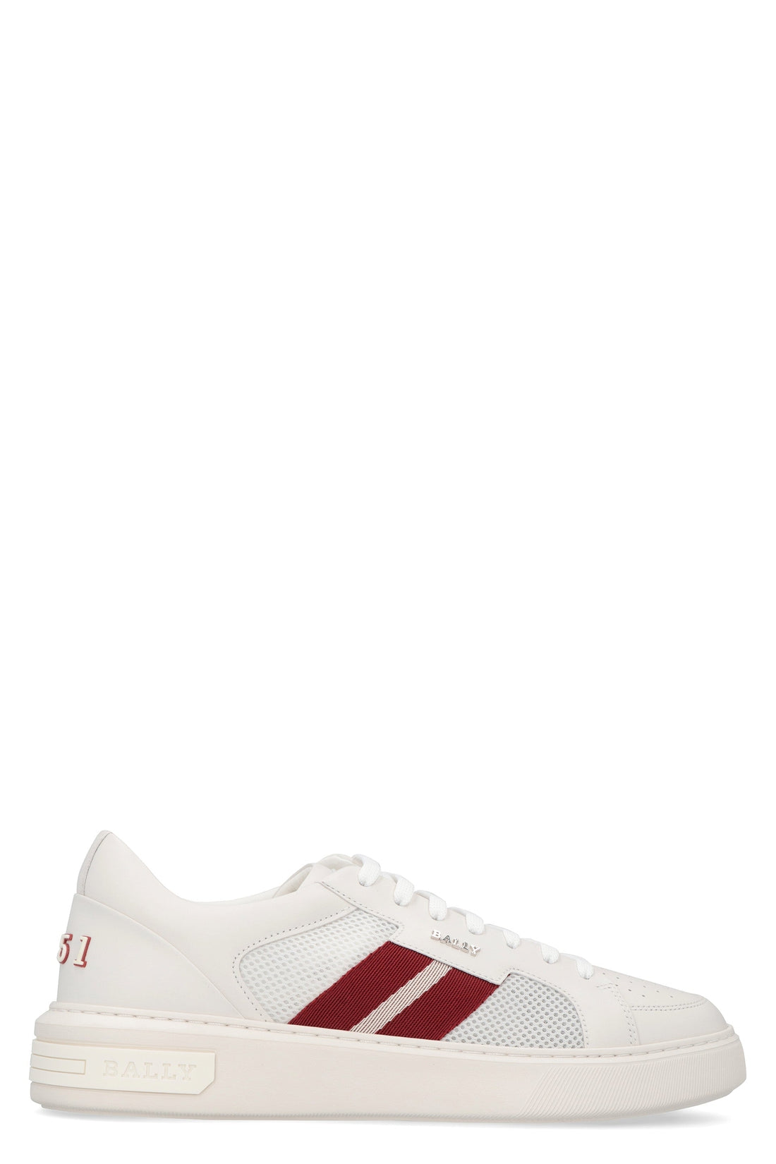 Bally-OUTLET-SALE-Melys-T leather and fabric low-top sneakers-ARCHIVIST