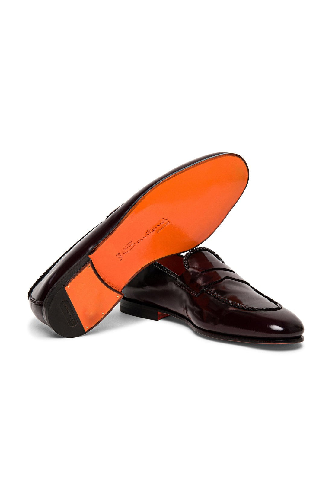 Mens-burgundy-leather-penny-loafer-Flache-Schuhe-Santoni-ARCHIVE-SALE-OUTLET-Santoni-4.jpg