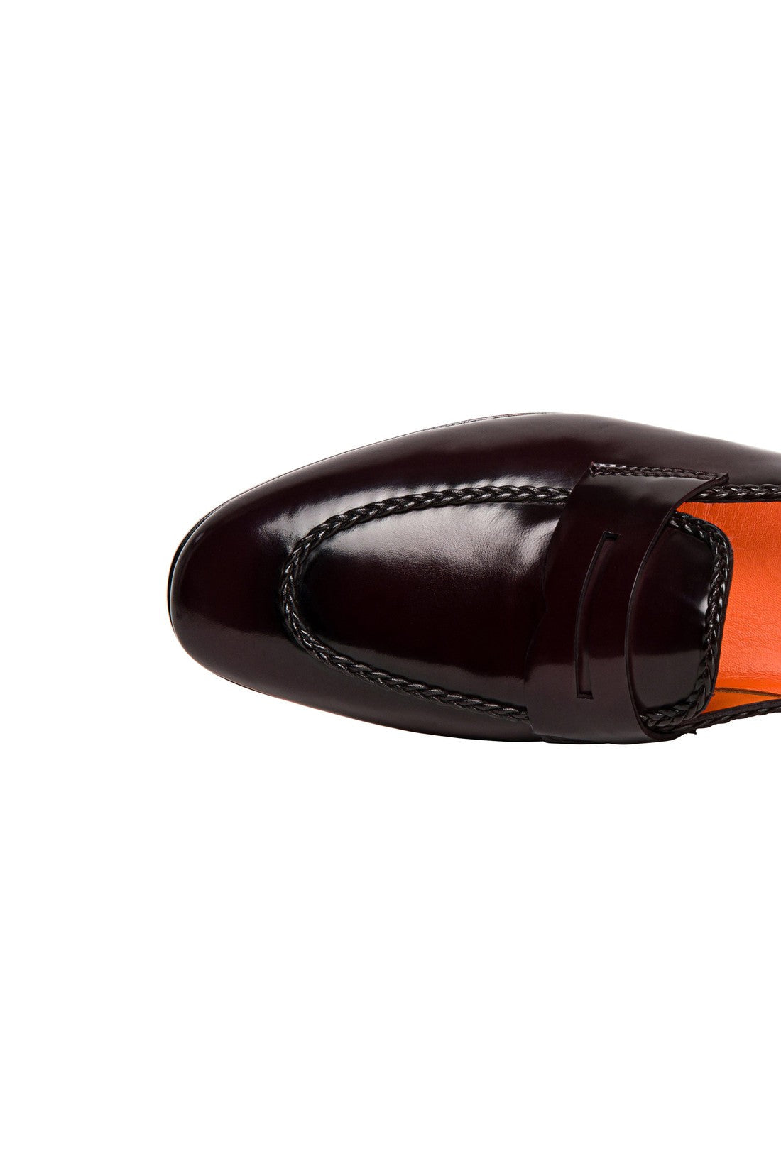 Men’s burgundy leather penny loafer