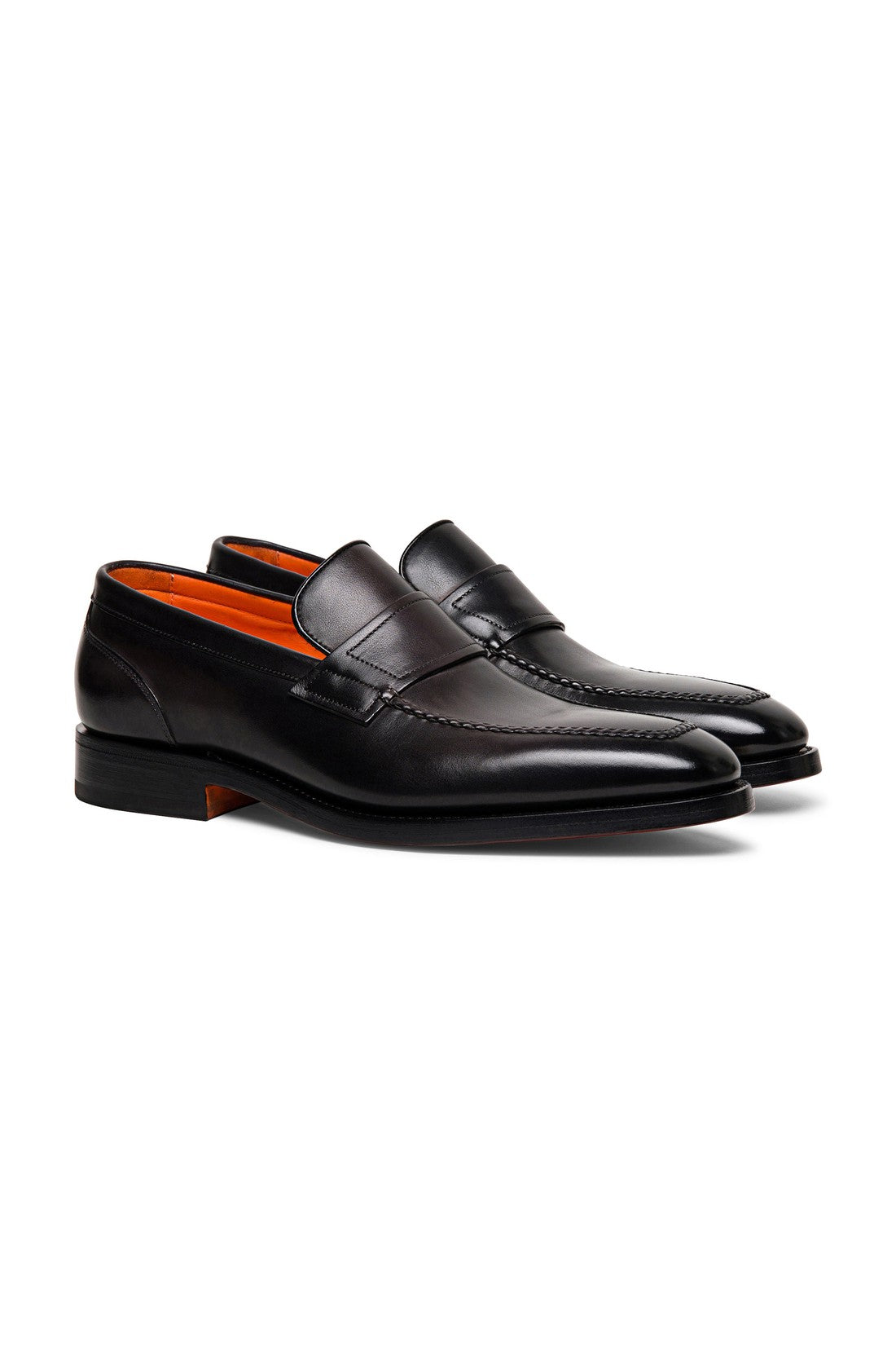 Mens-polished-grey-leather-penny-loafer-Flache-Schuhe-Santoni-ARCHIVE-SALE-OUTLET-Santoni-3.jpg