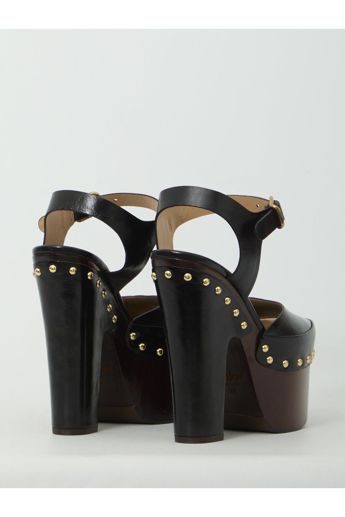 Chloé-OUTLET-SALE-Meret platform clogs sandals-ARCHIVIST