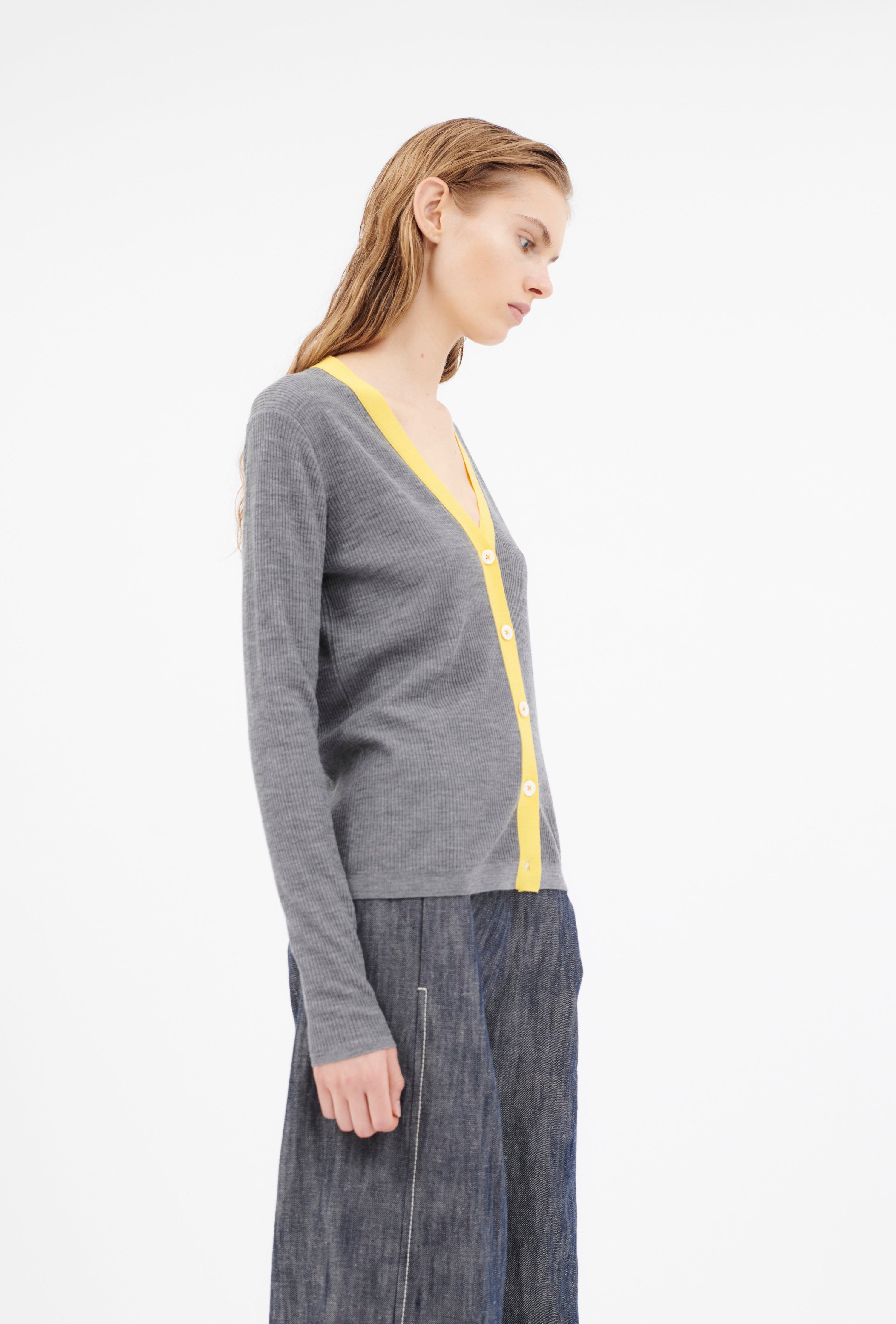 Odeeh-Merino Extrafine Cardigan, Chrome-Strick & Pullover-Black-Deal-Outlet-by-ARCHIVIST