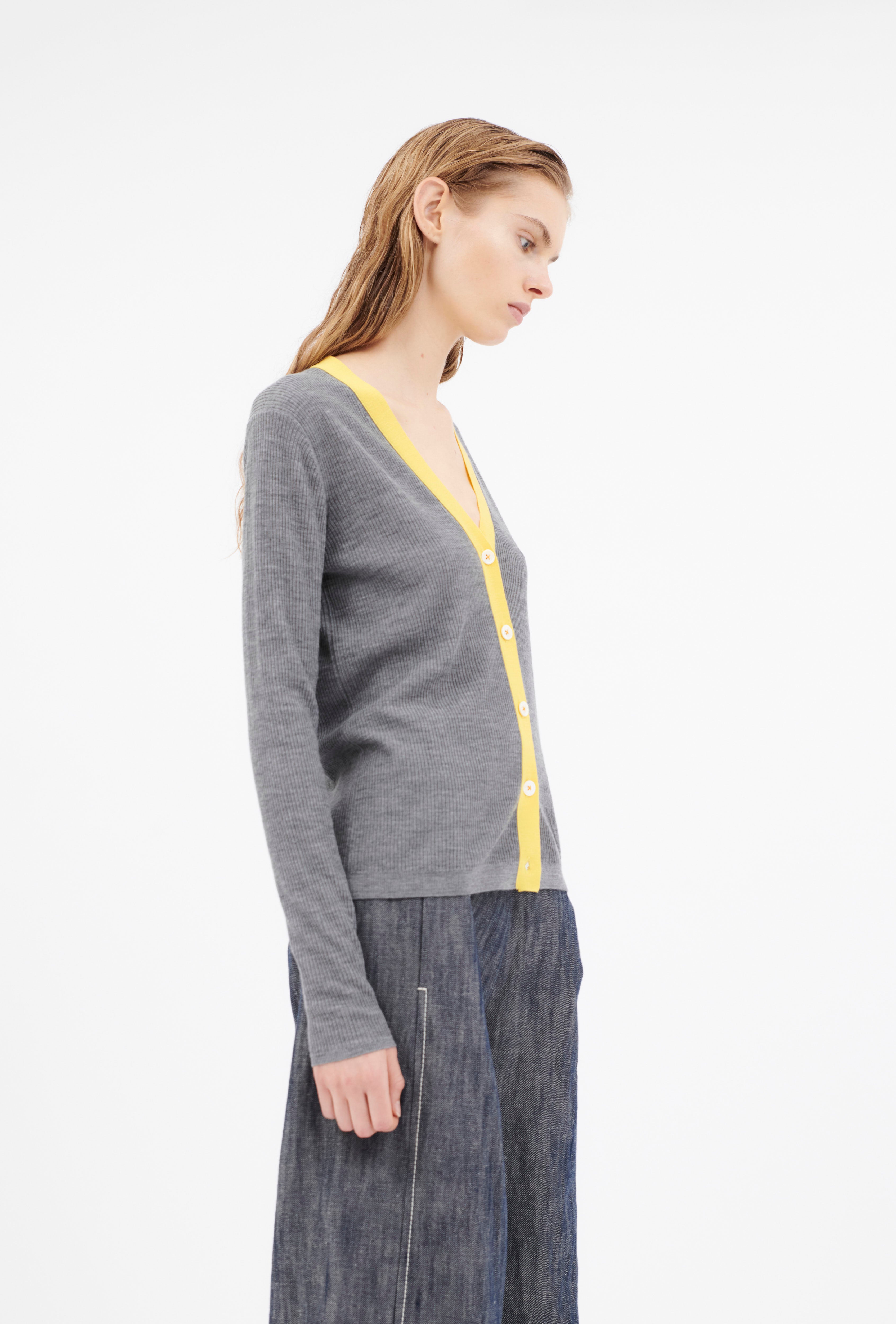 Odeeh-Merino Extrafine Cardigan, Chrome-Strick & Pullover-Black-Deal-Outlet-by-ARCHIVIST