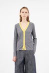 Odeeh-Merino Extrafine Cardigan, Chrome-Strick & Pullover-Black-Deal-Outlet-by-ARCHIVIST