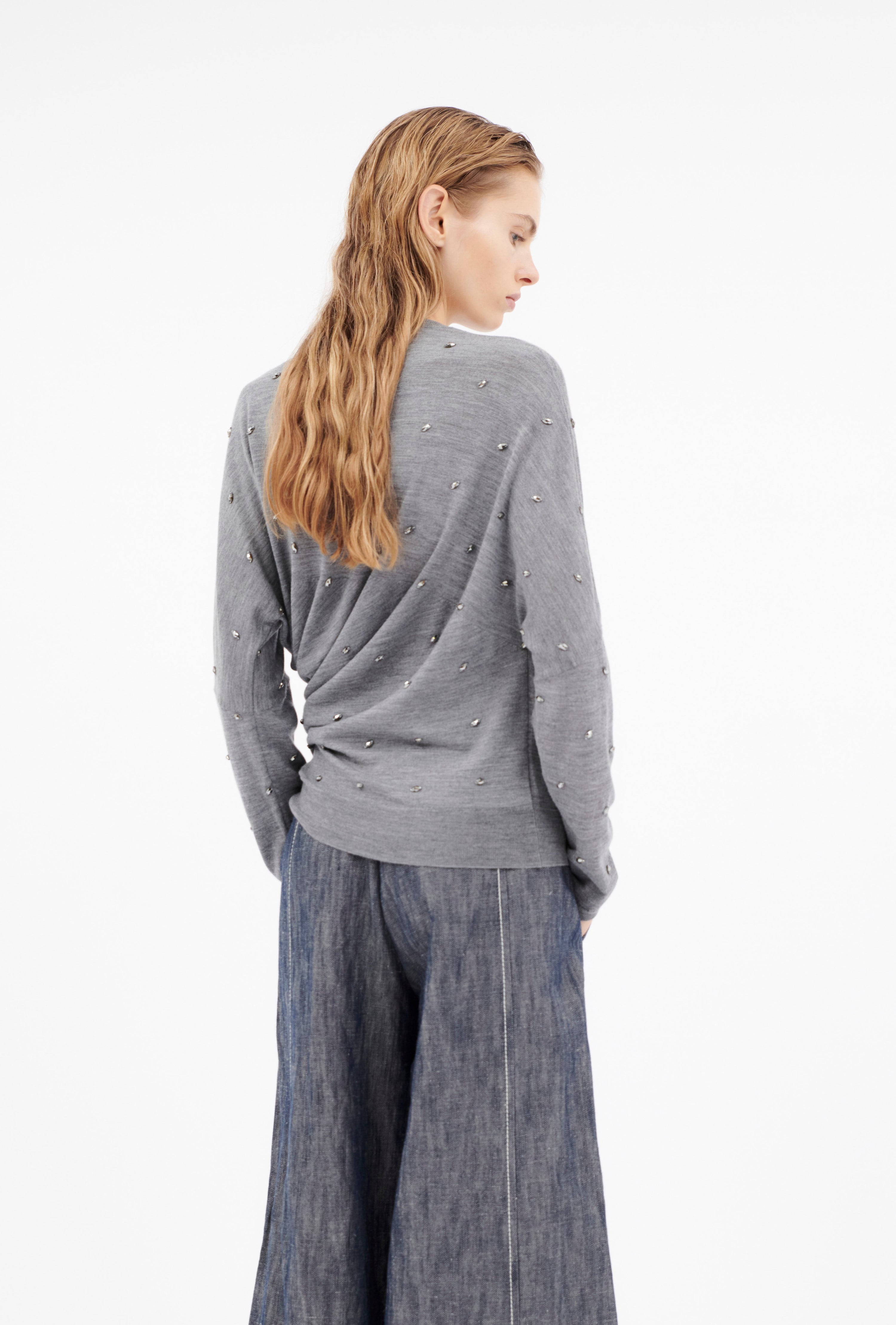 Odeeh-Merino Extrafine Pullover, Heather Grey-Strick & Pullover-Black-Deal-Outlet-by-ARCHIVIST