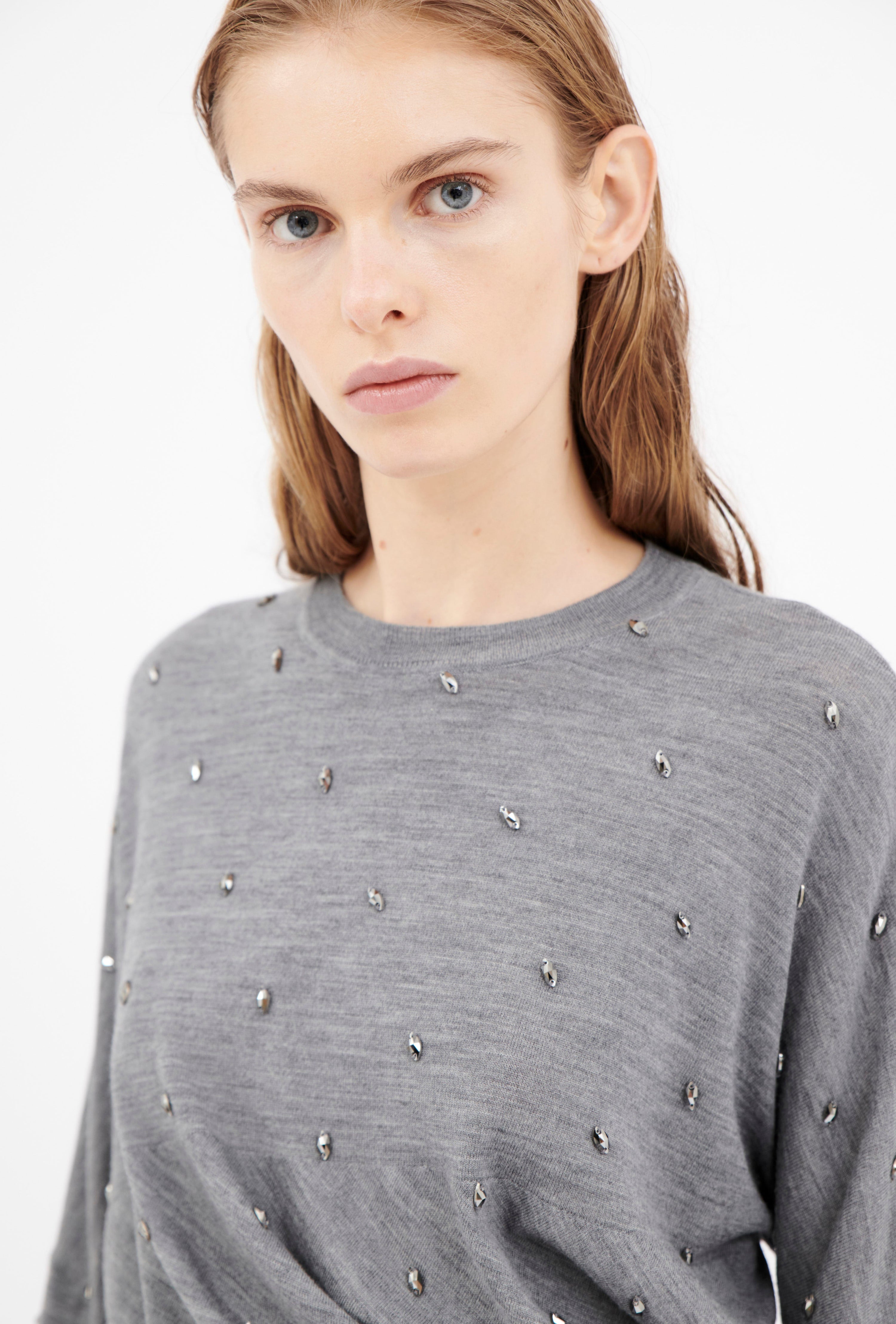 Odeeh-Merino Extrafine Pullover, Heather Grey-Strick & Pullover-Black-Deal-Outlet-by-ARCHIVIST